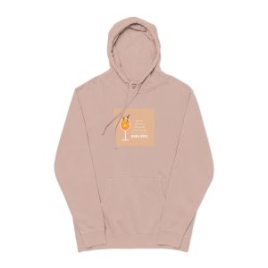 Vector Flat Illustration Modern Aperol Spritz Recipe Unisex Pigment Dyed Hoodie Embroidery