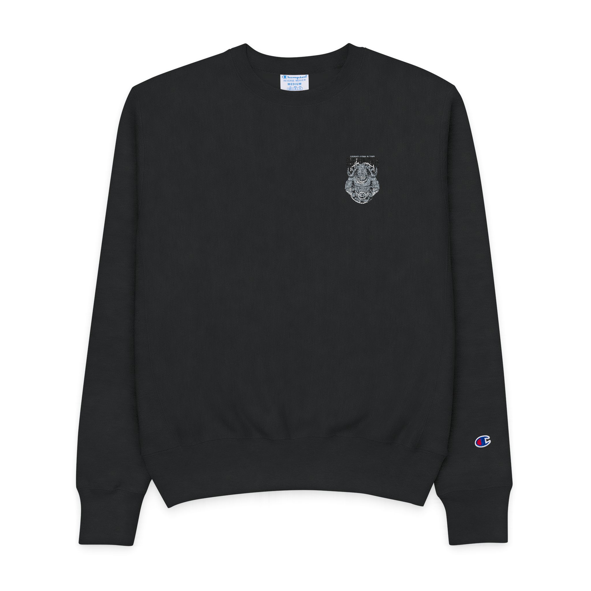 Buffalo Kills Black White Mens Champion Crewneck Sweatshirt