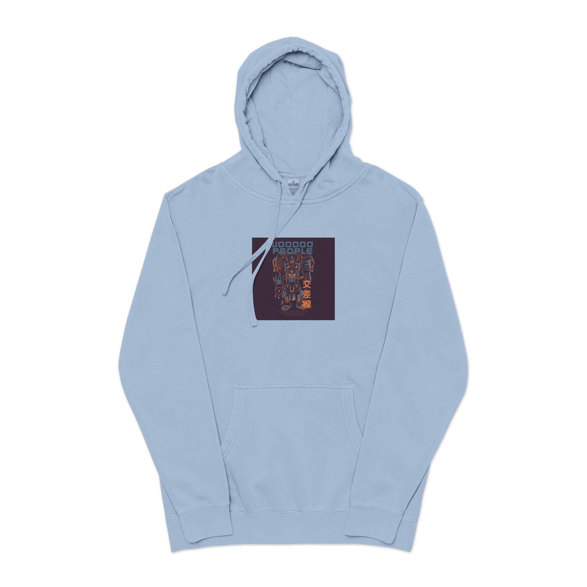 Voodoo People Black Unisex Pigment Dyed Hoodie Embroidery - Image 17