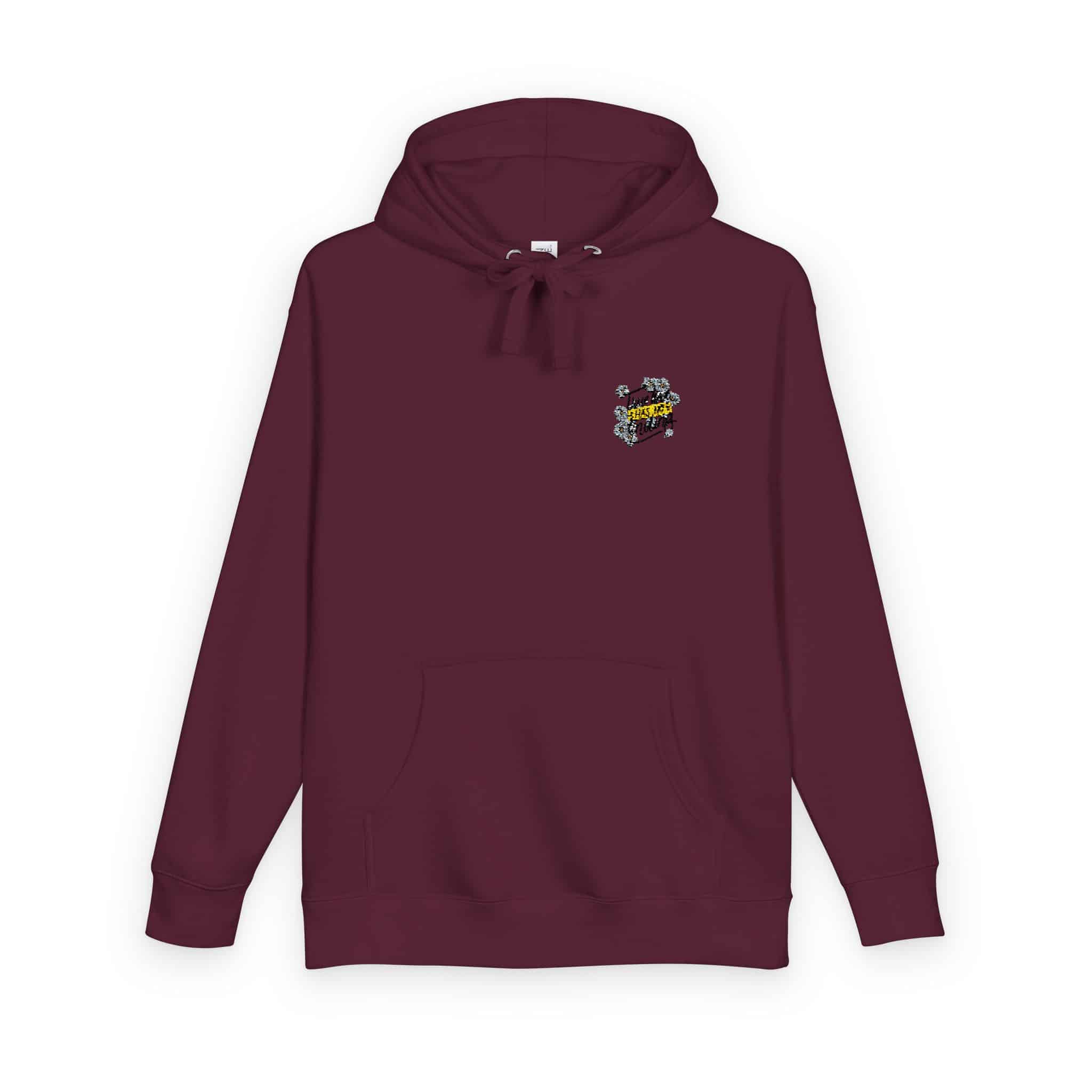 Romantic Message With Pink Flowers Unisex Fleece Hoodie - Image 30
