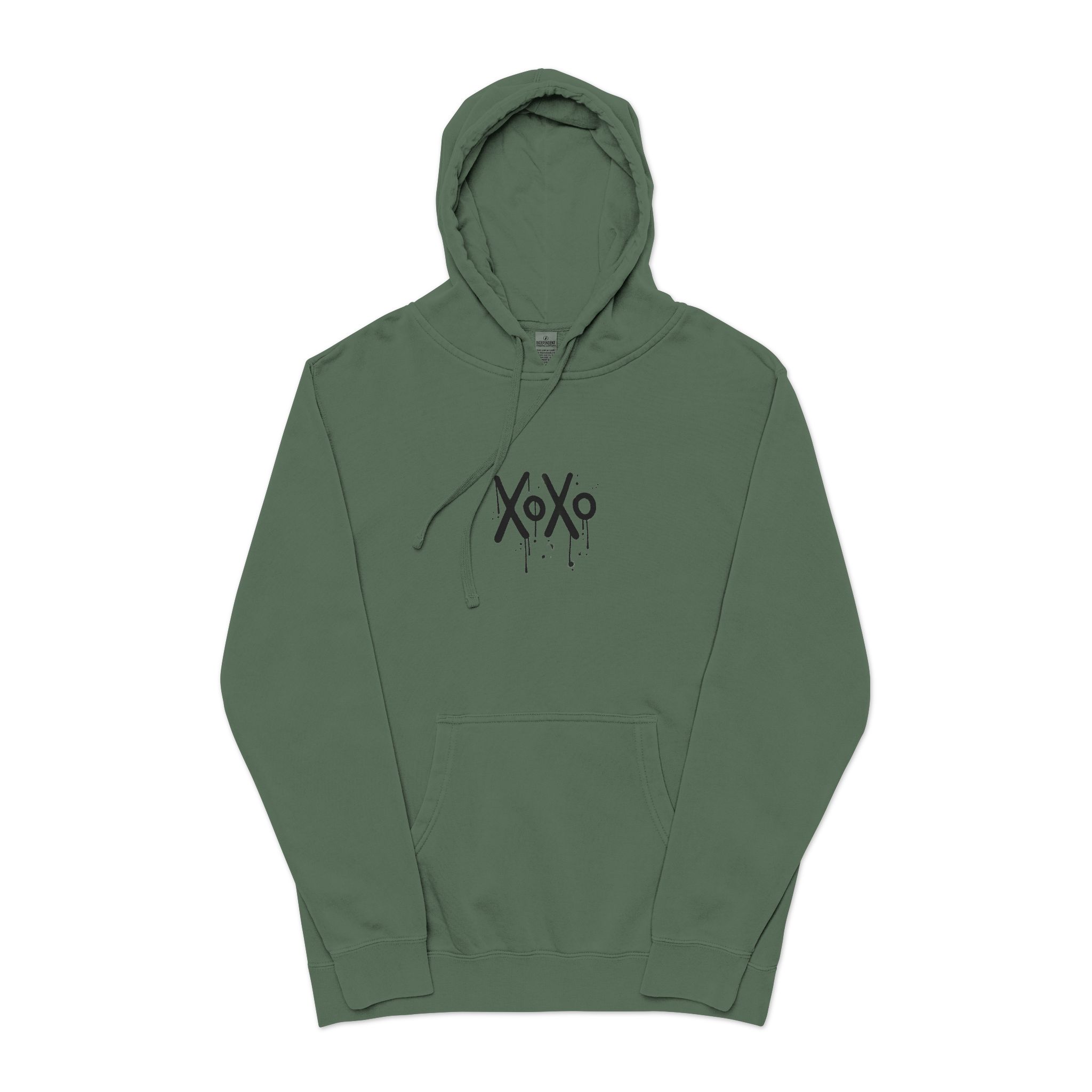 Xoxo Unisex Pigment Dyed Hoodie Embroidery - Image 13