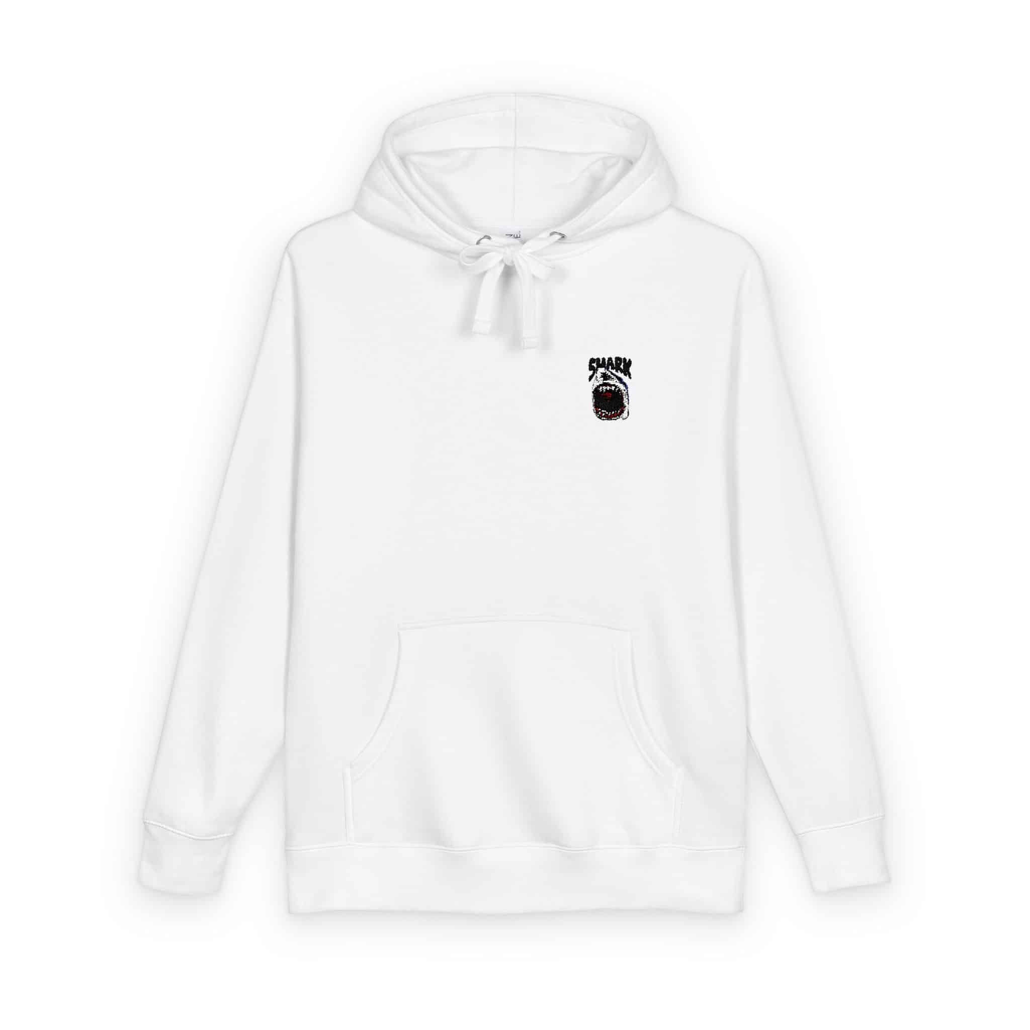 Wild Shark Illustration With Sharp Teeth Unisex Fleece Hoodie - Image 2