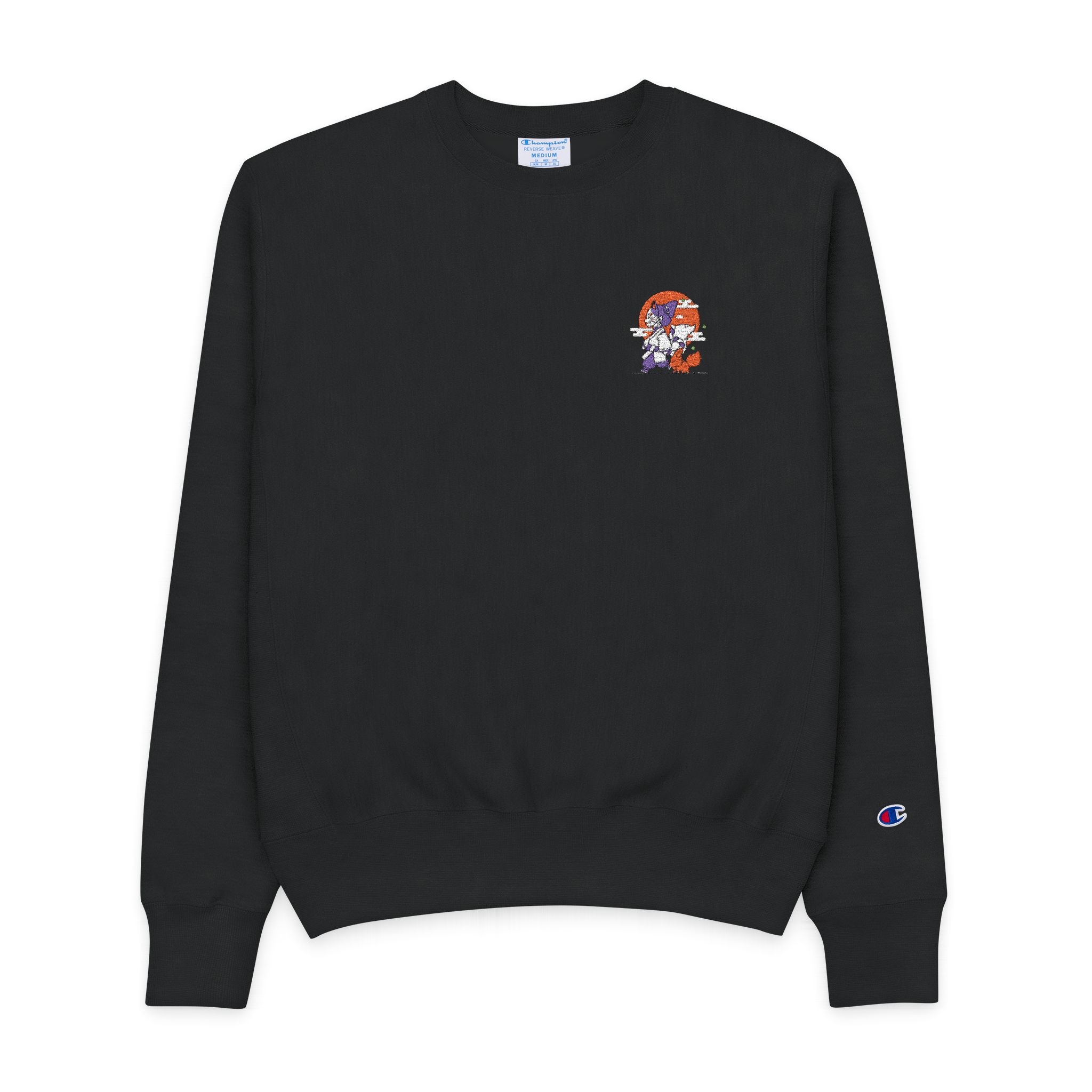 Hand Drawn Kawaii Illustration Mens Champion Crewneck Sweatshirt