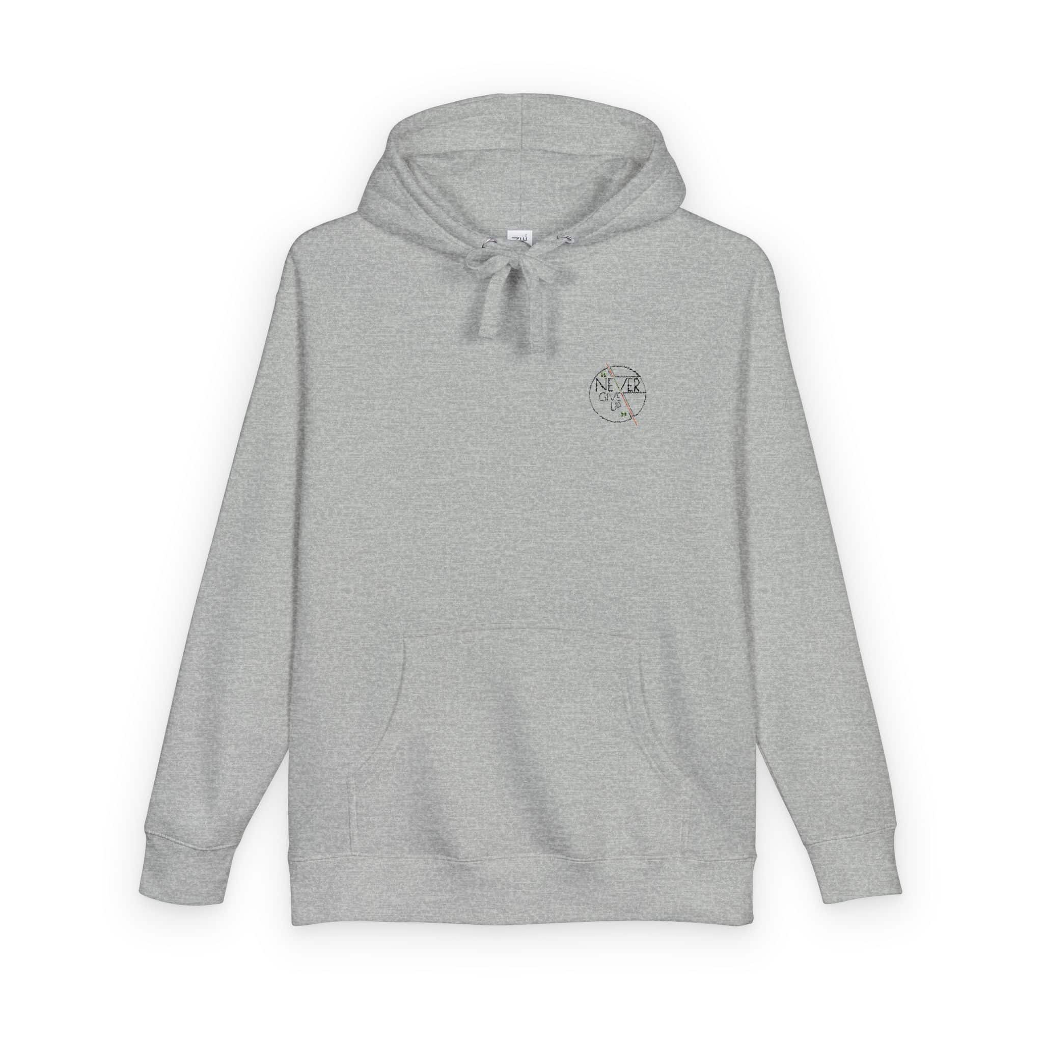 Never Give Up Motivational Unisex Fleece Hoodie - Image 14