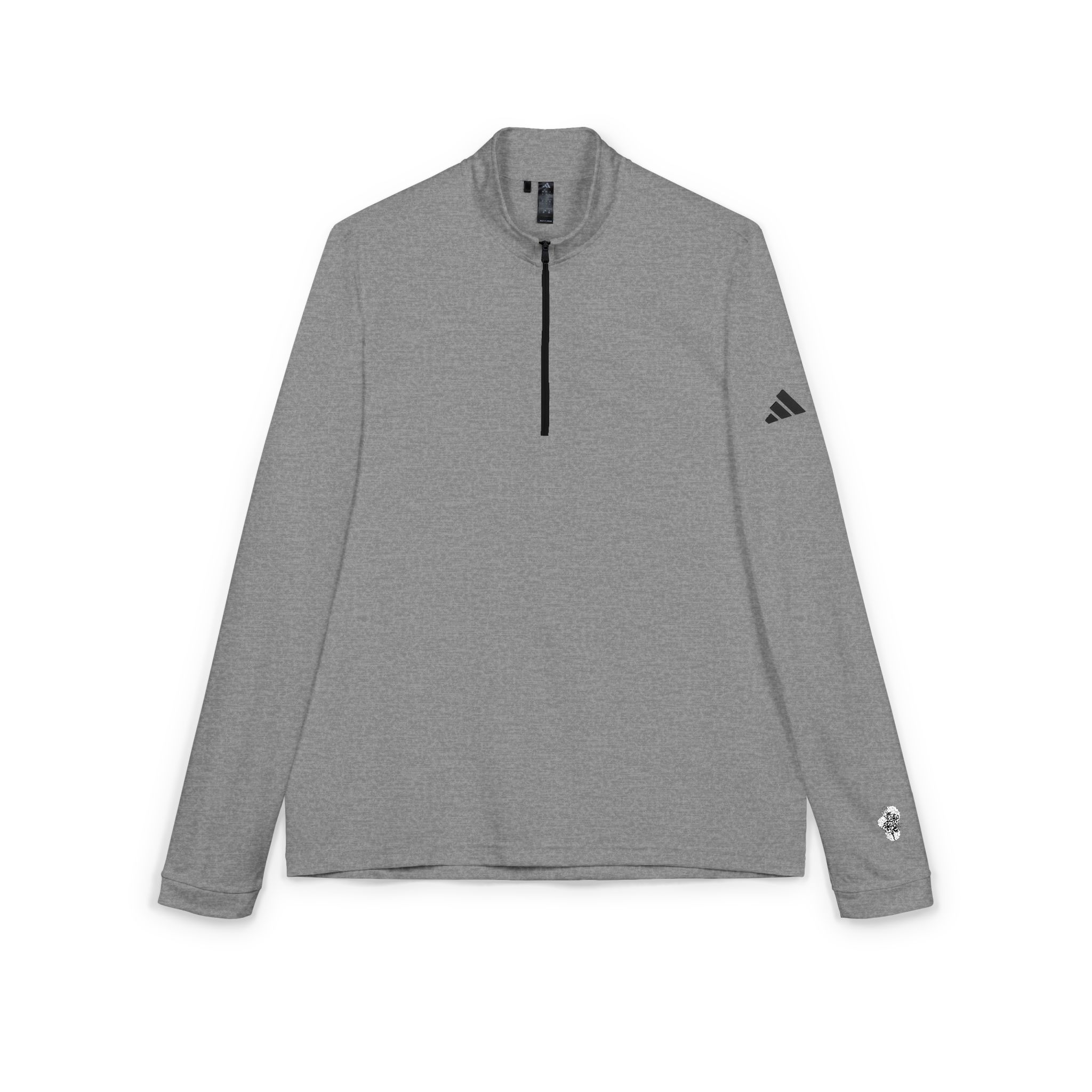 Flat Simple Flower Outline Adidas Quarter Zip Pullover Embroidery - Image 7