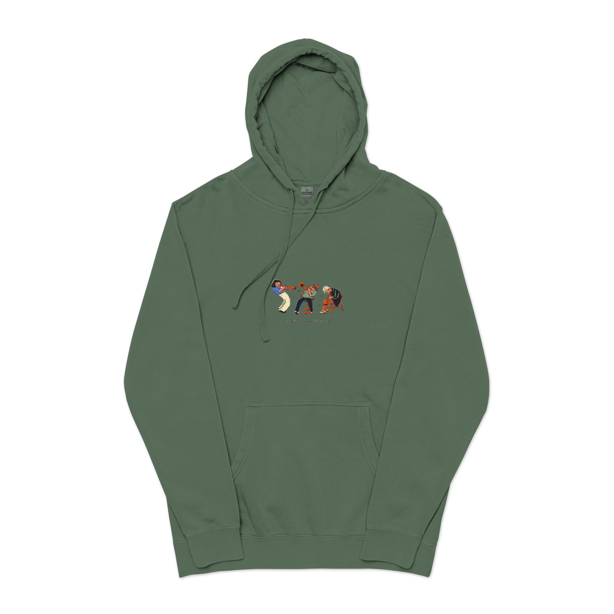 Underground Crete Sessions Unisex Pigment Dyed Hoodie Embroidery - Image 13