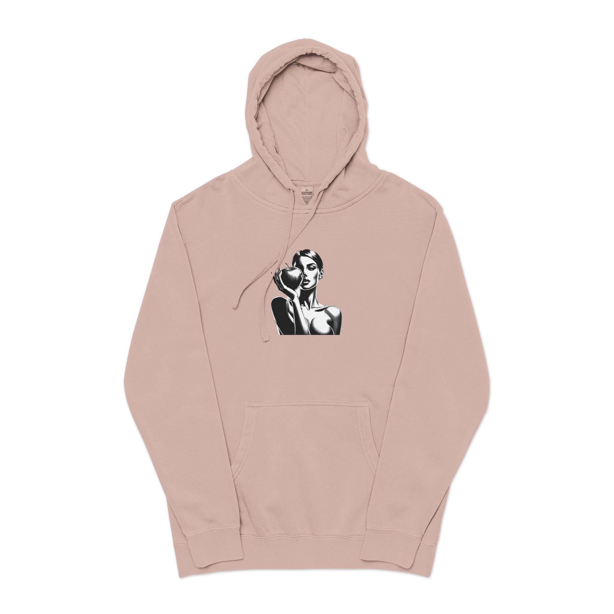 Woman Apple 181409 Unisex Pigment Dyed Hoodie Embroidery