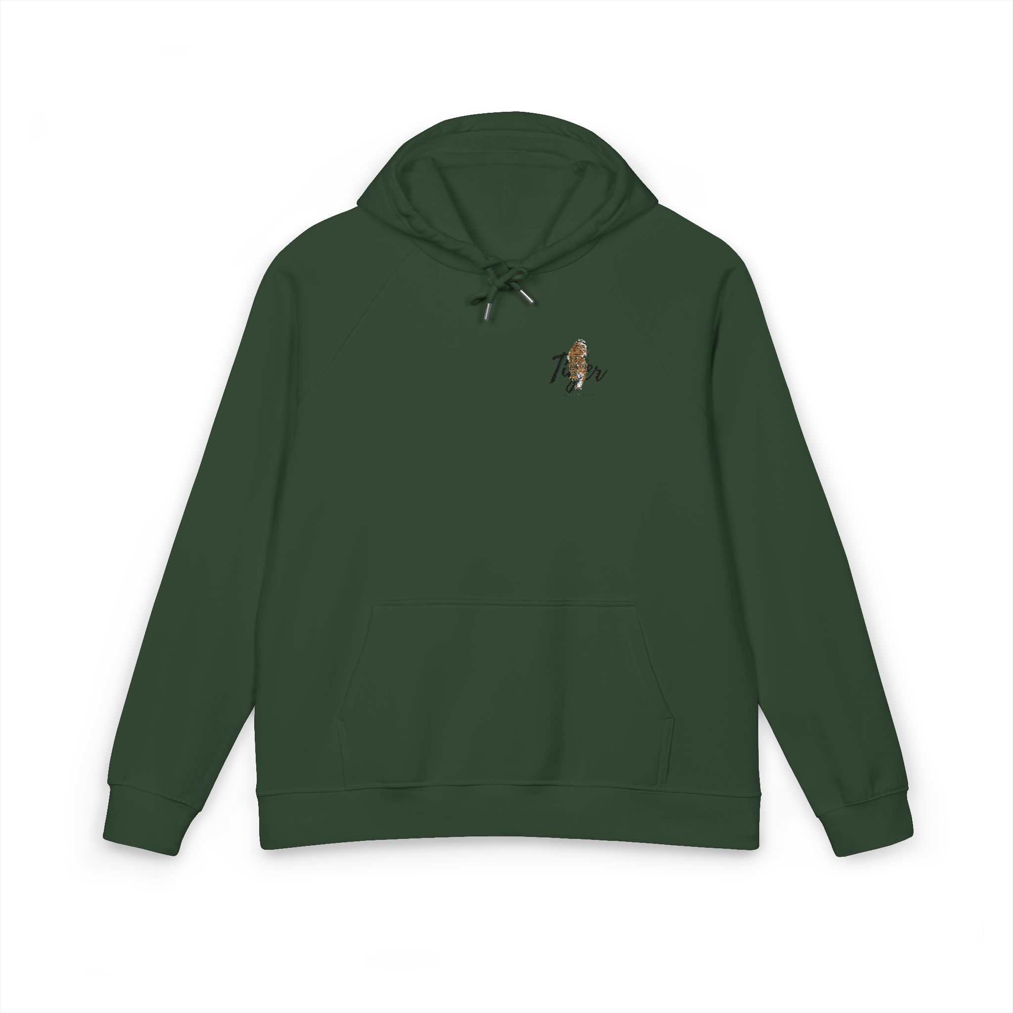 Tiger Brave & Bold Unisex Eco Raglan Hoodie Embroidery - Image 13