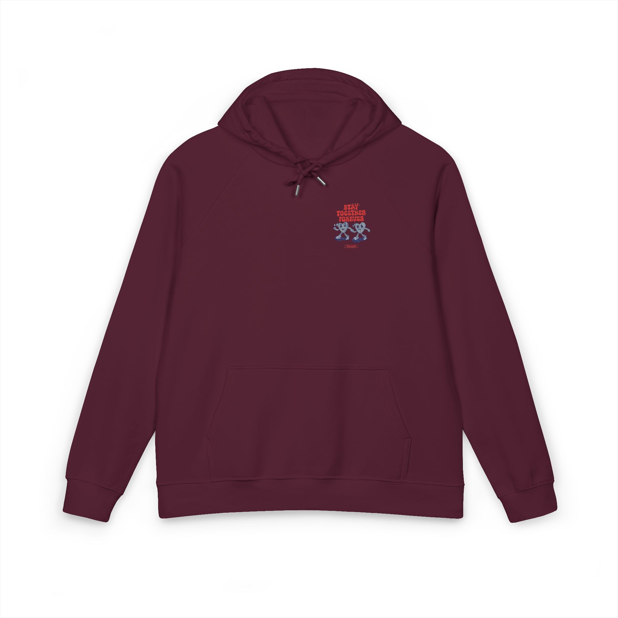 Stay Together Forever Unisex Eco Raglan Hoodie Embroidery - Image 21