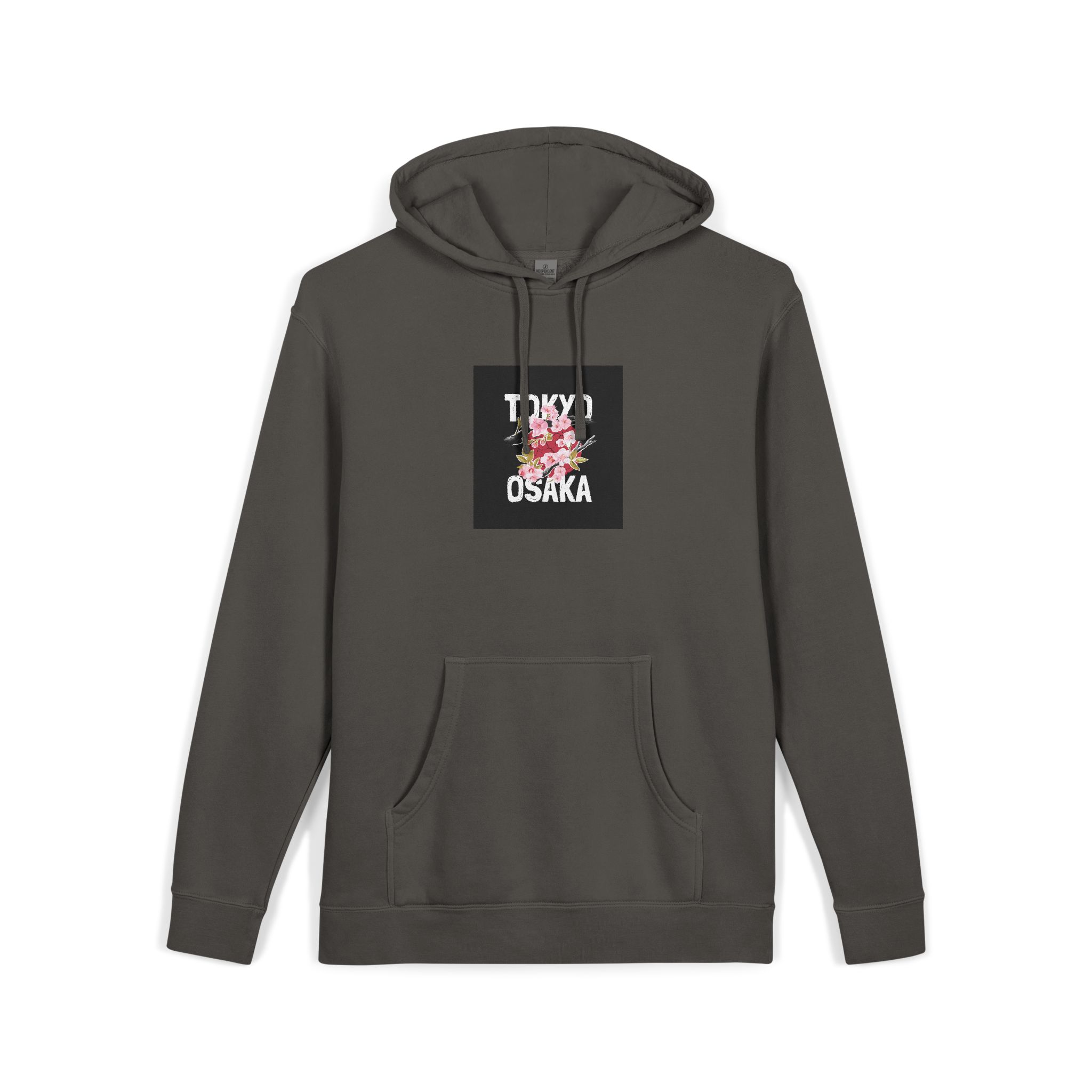 Tokyo Osaka Unisex Pigment Dyed Hoodie Embroidery - Image 27