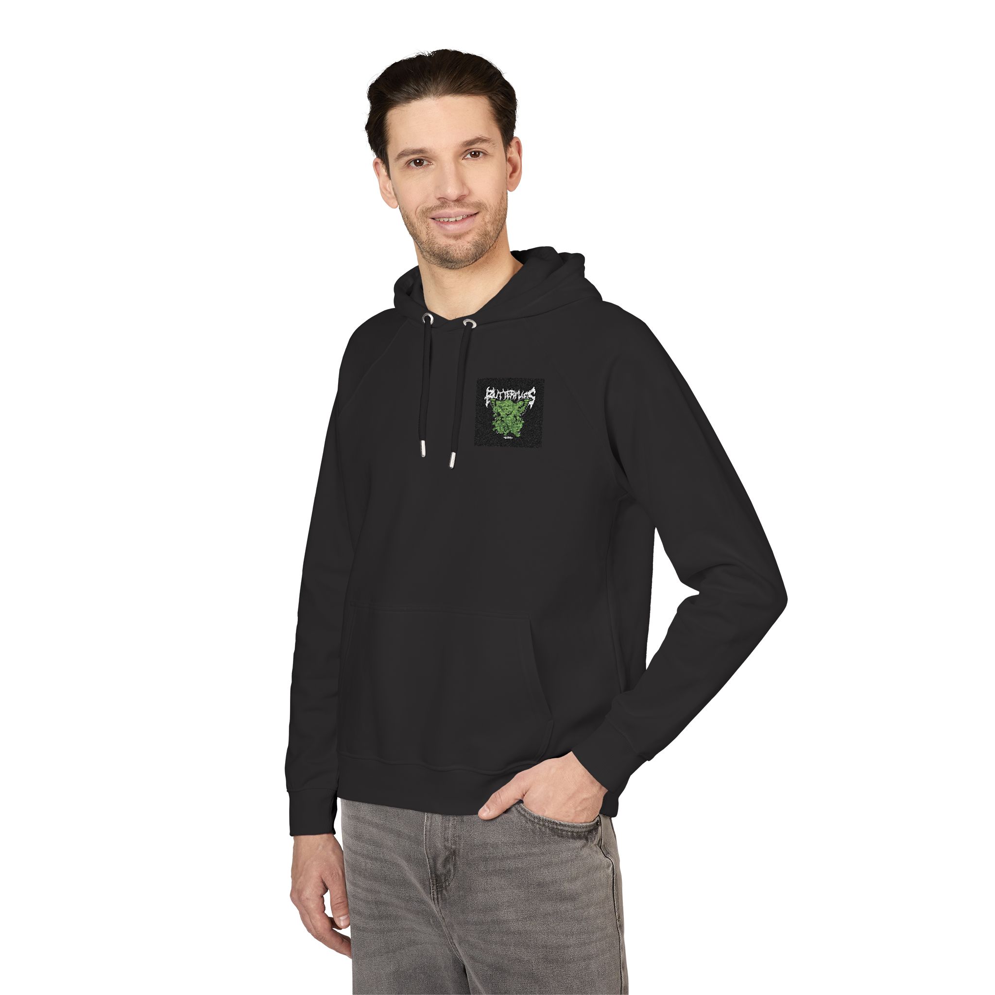 Vector Cupid Money Illustration Streetwear Apparel Design Unisex Eco Raglan Hoodie Embroidery - Image 20