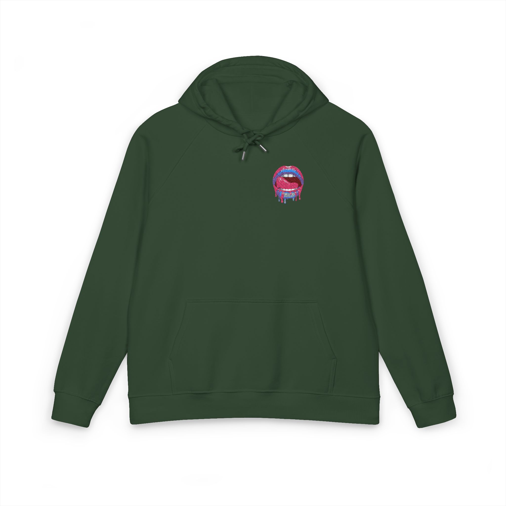 Sexy Lips V11 Unisex Eco Raglan Hoodie Embroidery - Image 13