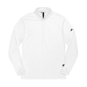 Vector Wolf Skeleton Illustration Vintage Engraving Style Adidas Quarter Zip Pullover Embroidery