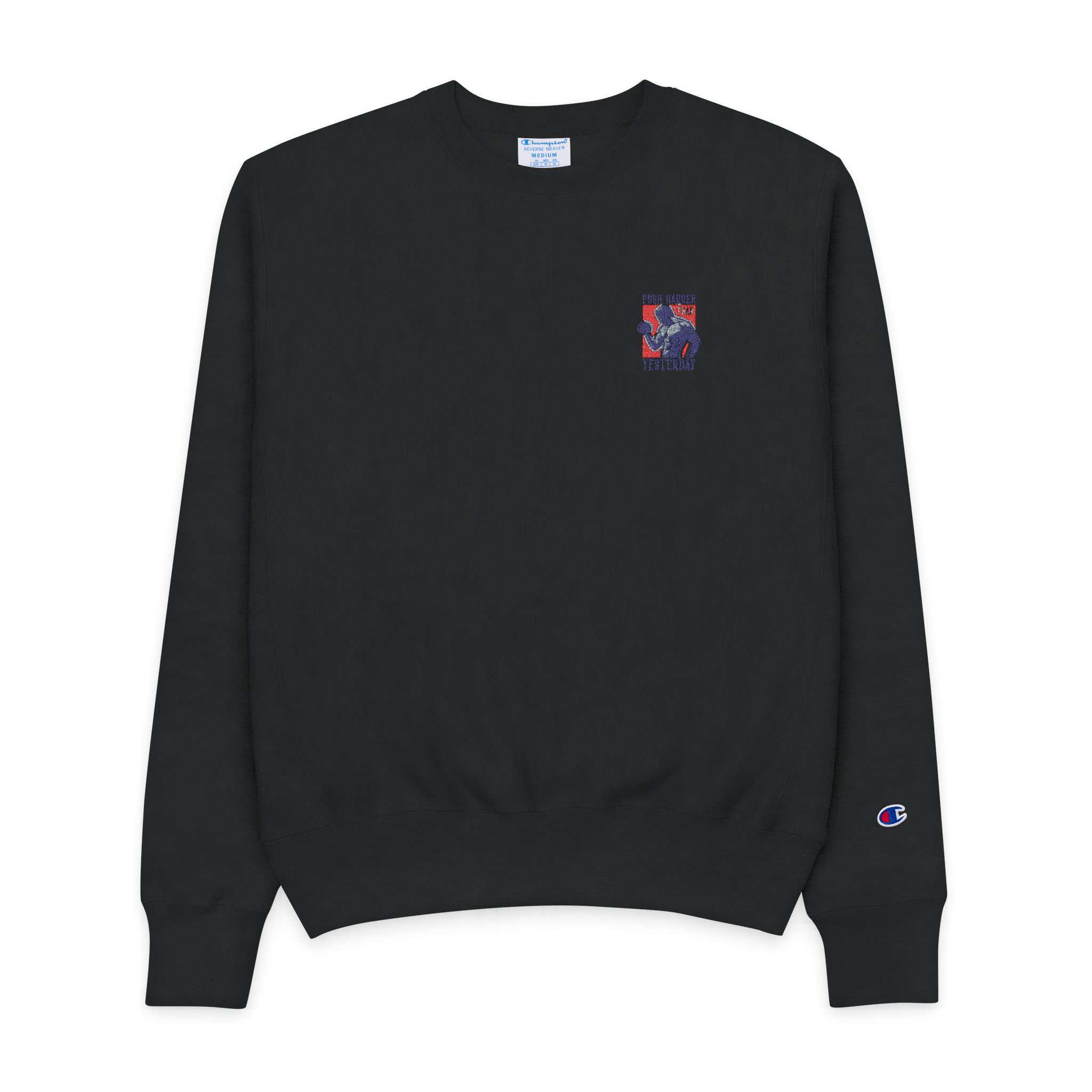Push Harder Than Yesterday Mens Champion Crewneck Sweatshirt