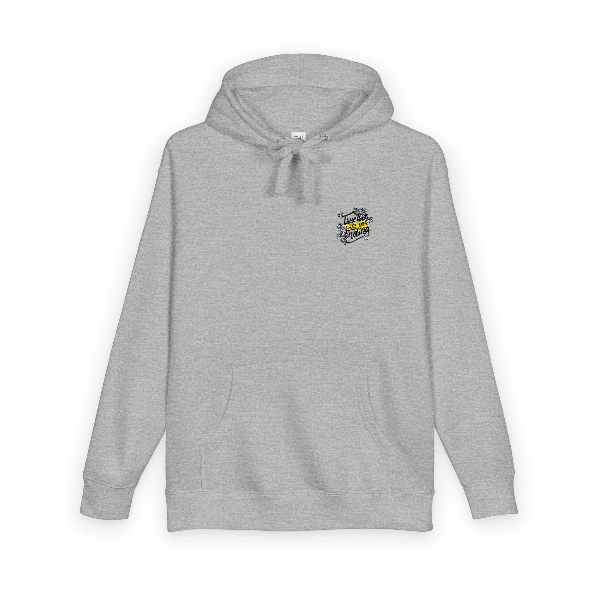 Romantic Message With Pink Flowers Unisex Fleece Hoodie - Image 14