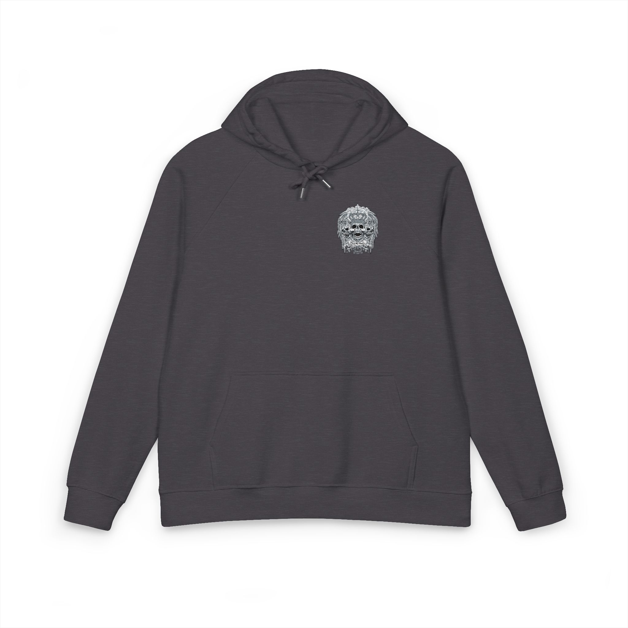 Gothic Sign With Skull Grunge Vintage Design T Shirts (5) Unisex Eco Raglan Hoodie Embroidery - Image 9