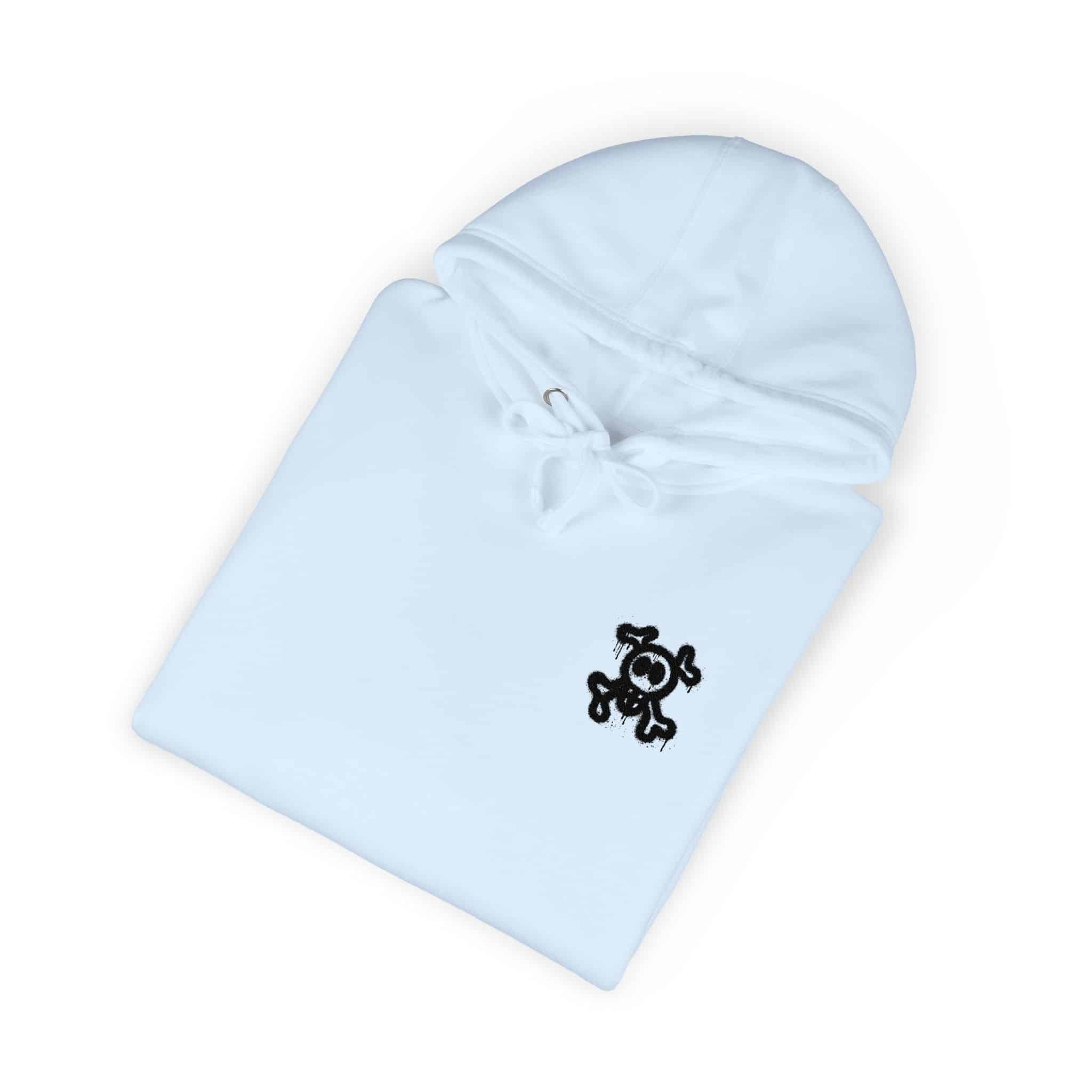 Spray Painted Graffiti Skull Sprayed Graffiti Skull Icon With Spray Black White Unisex Fleece Hoodie - Image 12