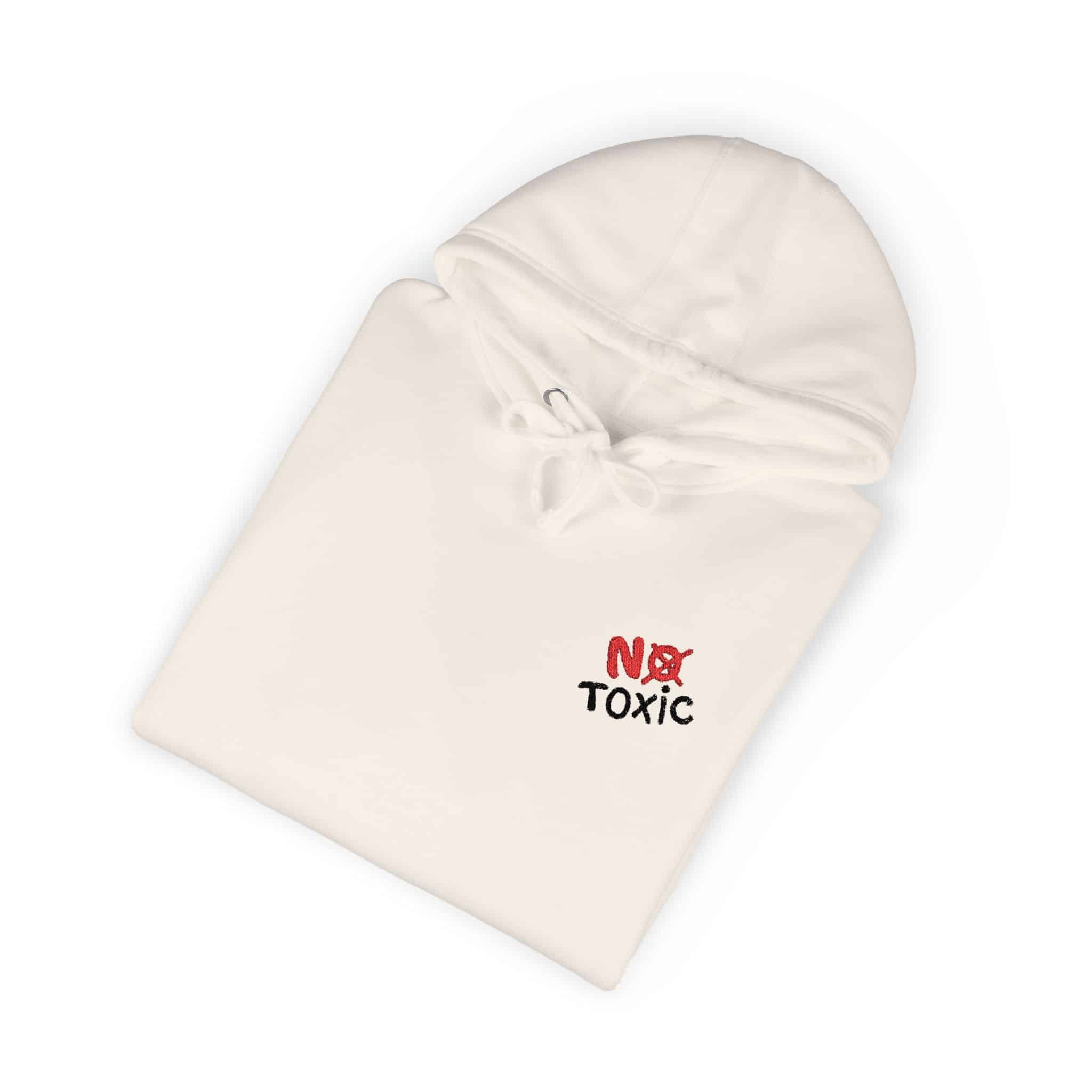No Toxic Bold Red Black Handdrawn Message Unisex Fleece Hoodie - Image 8