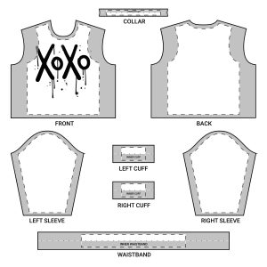 Xoxo Mens Crewneck Long Sleeve Sweatshirt Aop