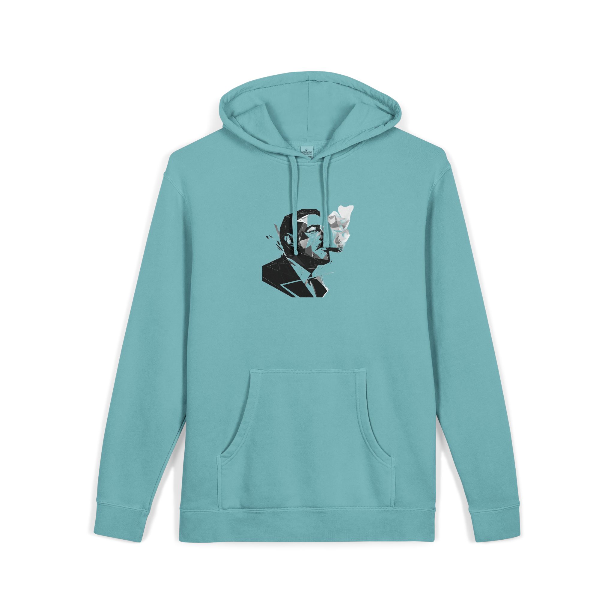 Smoking Man Unisex Pigment Dyed Hoodie Embroidery - Image 11