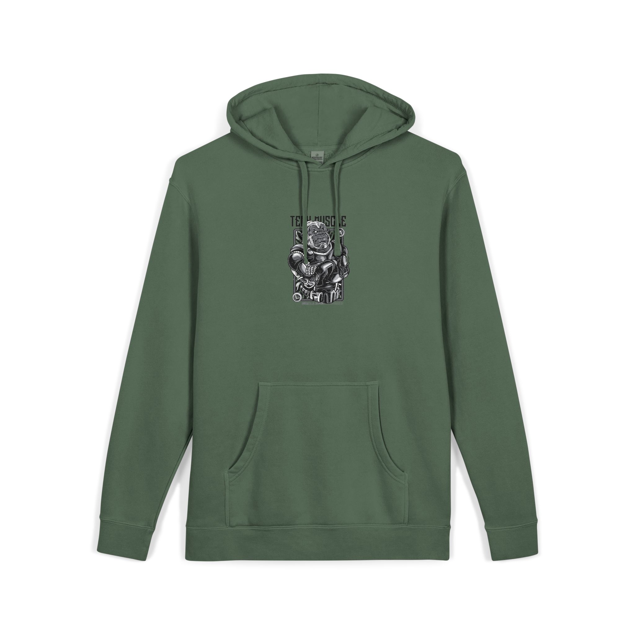 Tech Muscle Unisex Pigment Dyed Hoodie Embroidery - Image 15