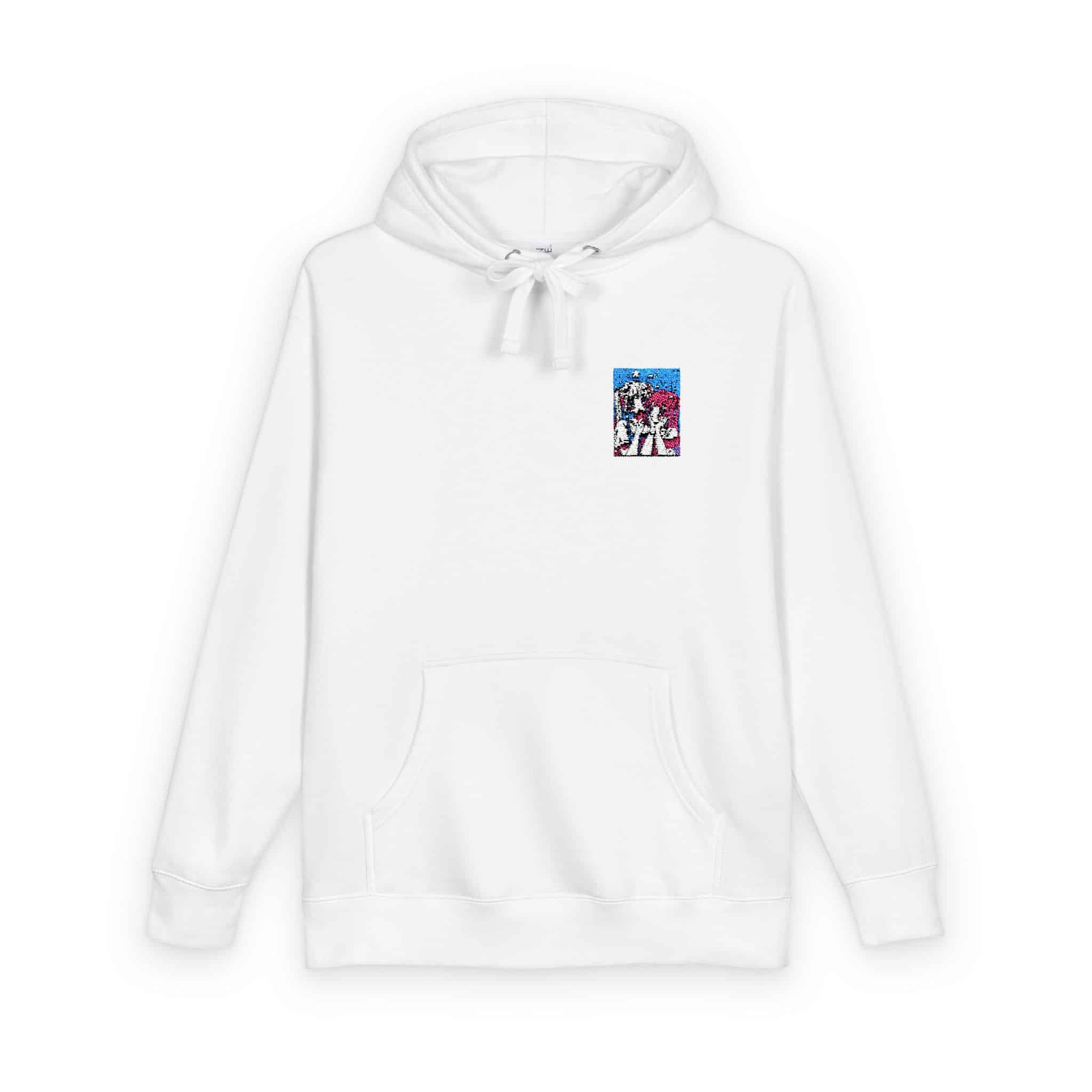 Portrait Anime Character With Stars (2) Unisex Fleece Hoodie - Image 2