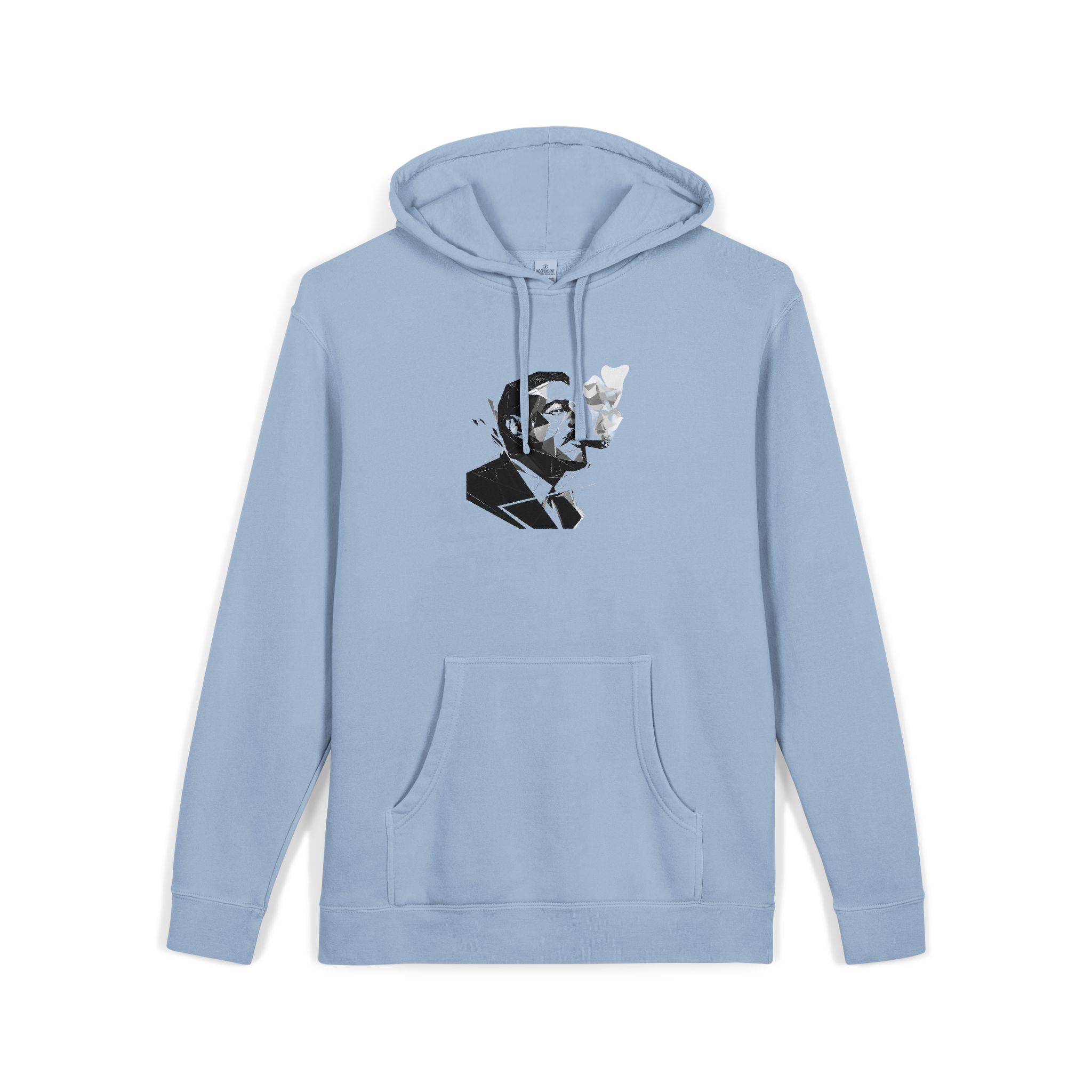 Smoking Man Unisex Pigment Dyed Hoodie Embroidery - Image 19