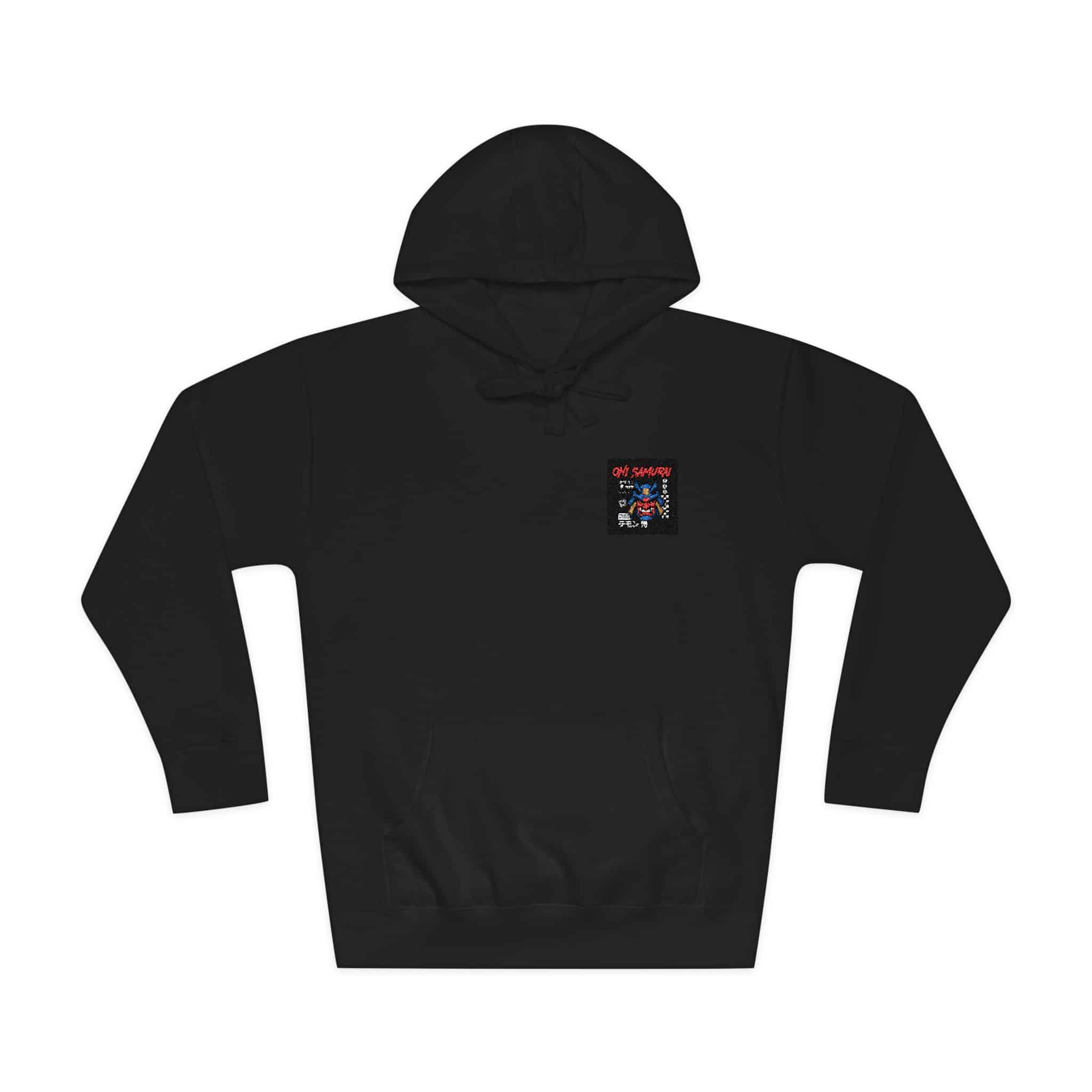 Oni Samurai Design Logo Vector Copia Unisex Fleece Hoodie - Image 33