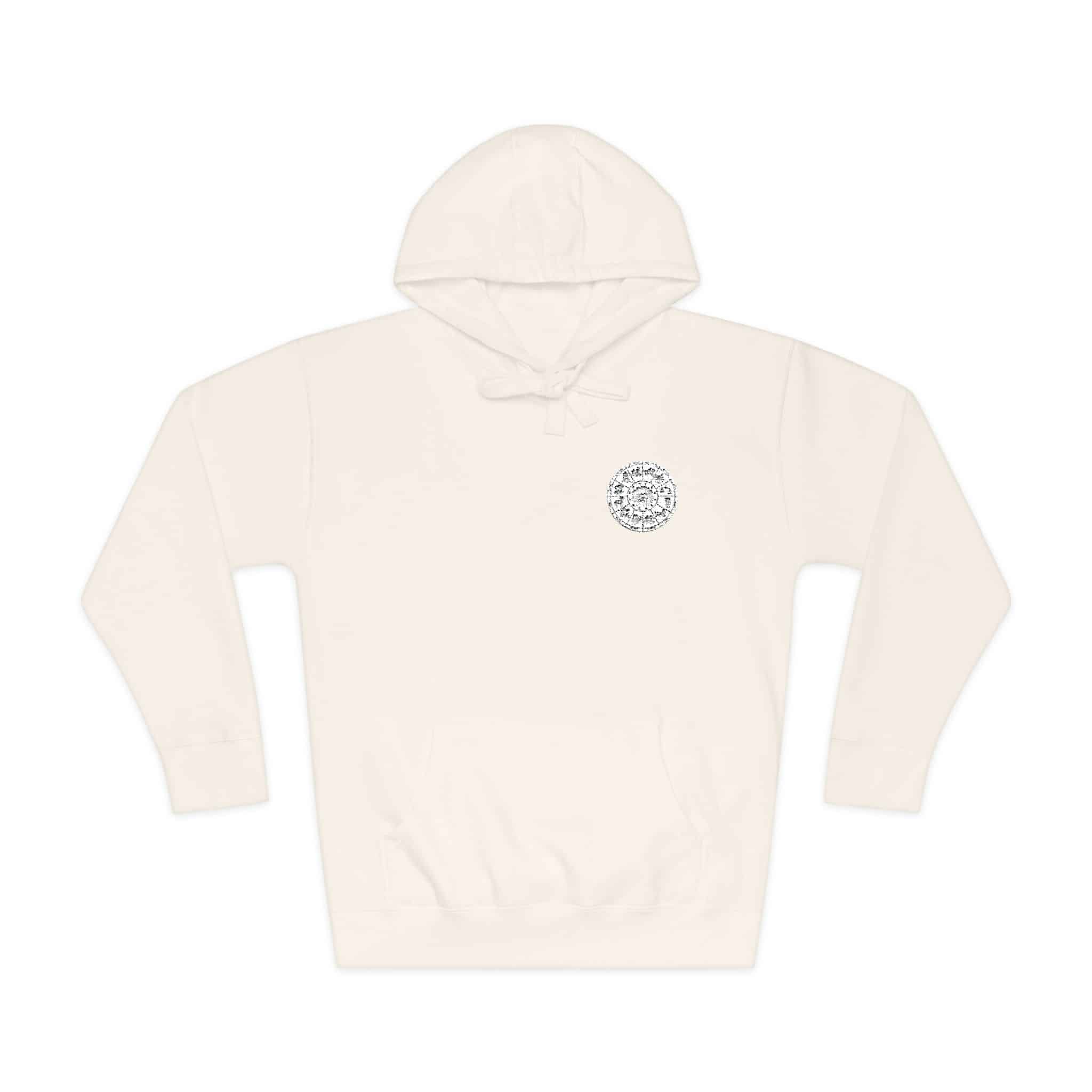 Zodiac Circle Horoscope Drawing Engraving Style Zodiac Wheel With Astrological Sy Unisex Fleece Hoodie - Image 5