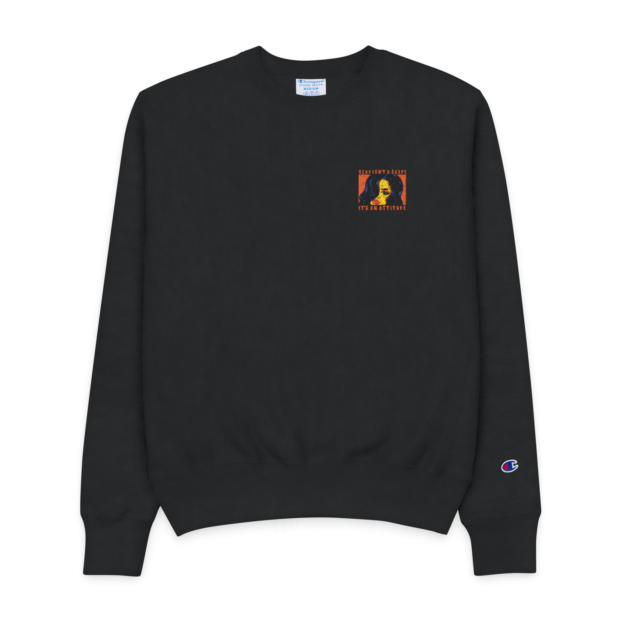 Sexy Isnt A Shape Mens Champion Crewneck Sweatshirt