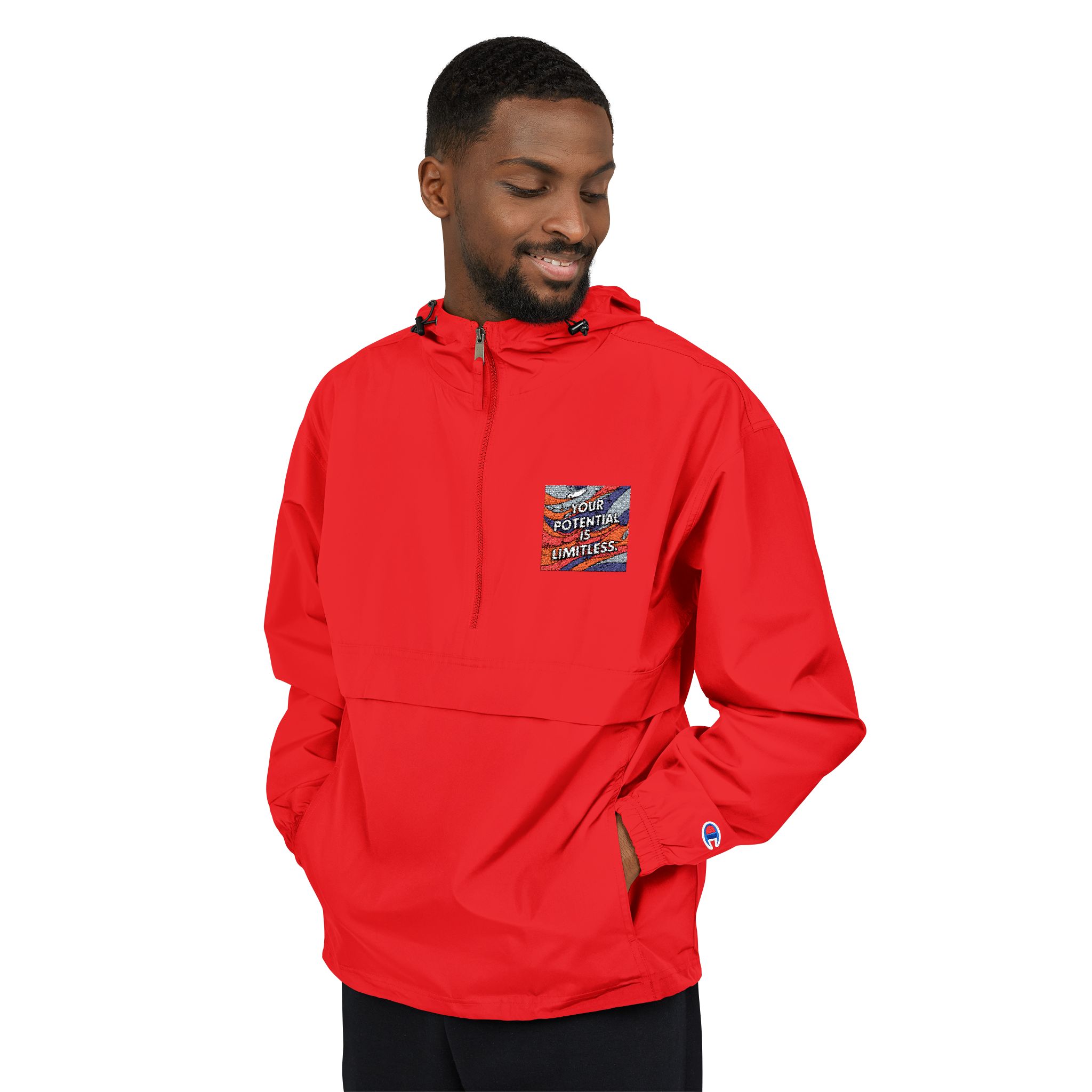 Your Potential Is Limitless Champion Unisex Packable Anorak Jacket - Image 27