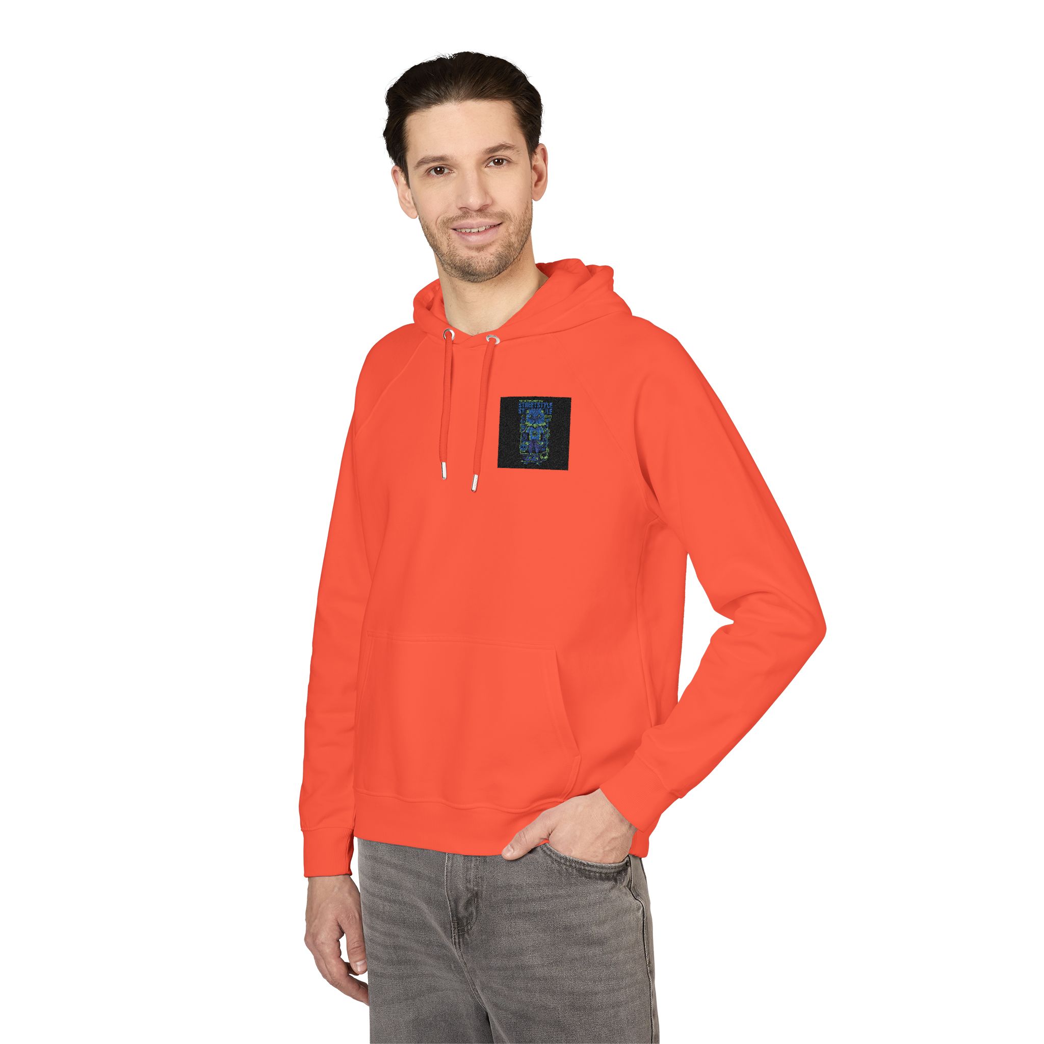 Streetstyle Unisex Eco Raglan Hoodie Embroidery - Image 8