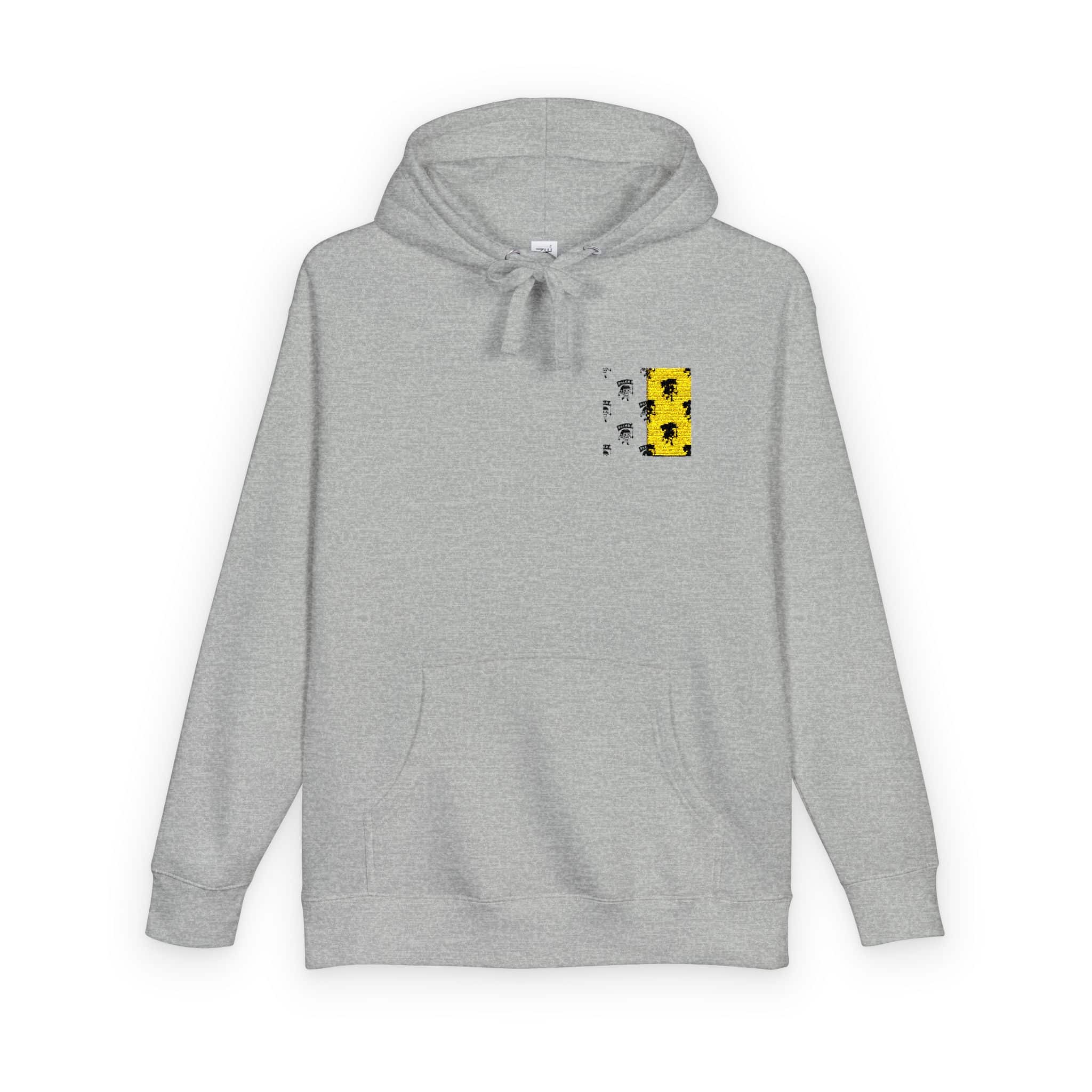 Rider Skull Holding Flag Seamless Pattern Background Illustration Unisex Fleece Hoodie - Image 14