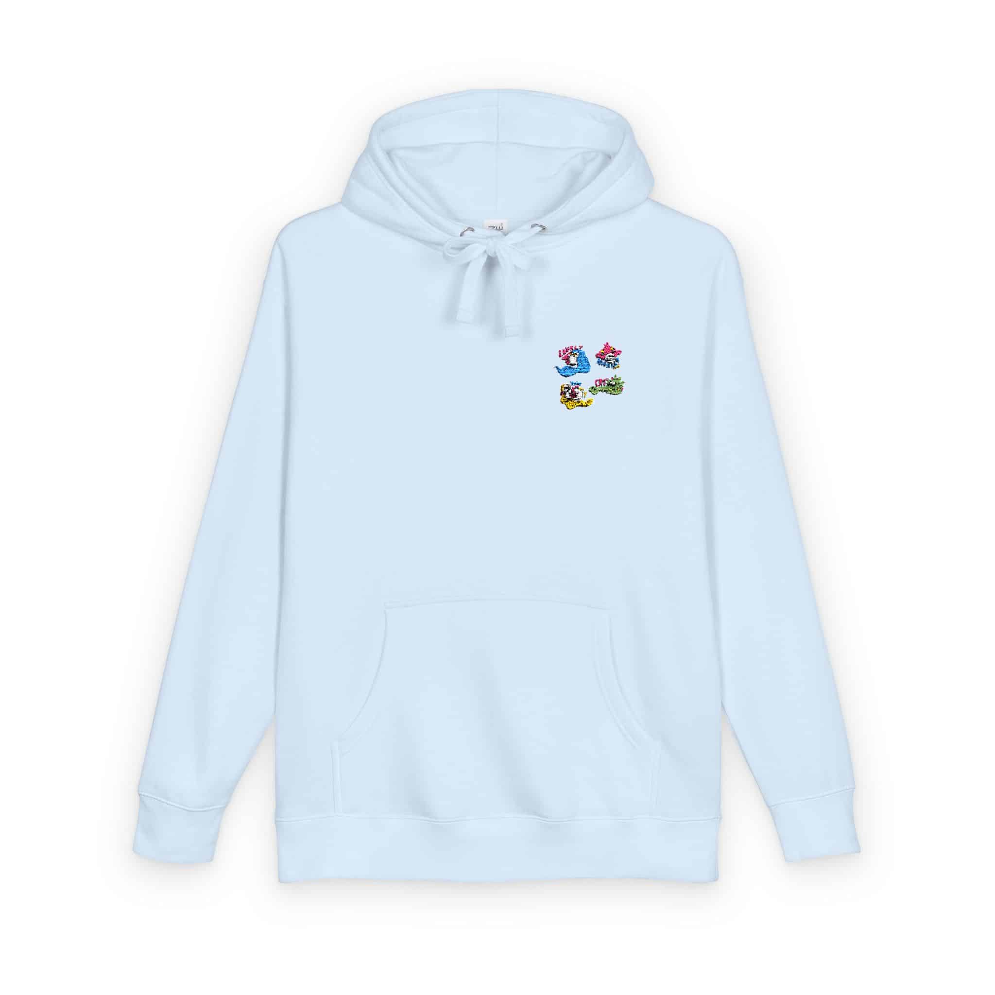Collection Funny Hand Drawn Stickers Unisex Fleece Hoodie - Image 10