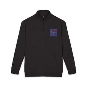 Dream Big Slogan With Cartoon Dinosaur Skeleton Vector Illustration Unisex Fleece Pullover Embroidery