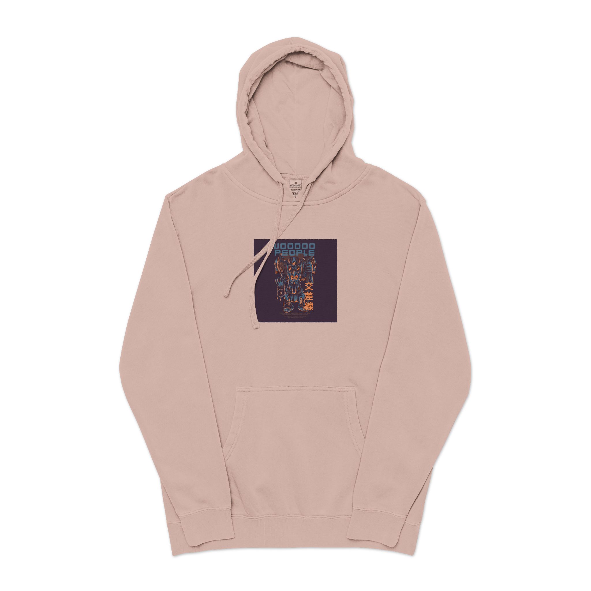 Voodoo People Black Unisex Pigment Dyed Hoodie Embroidery