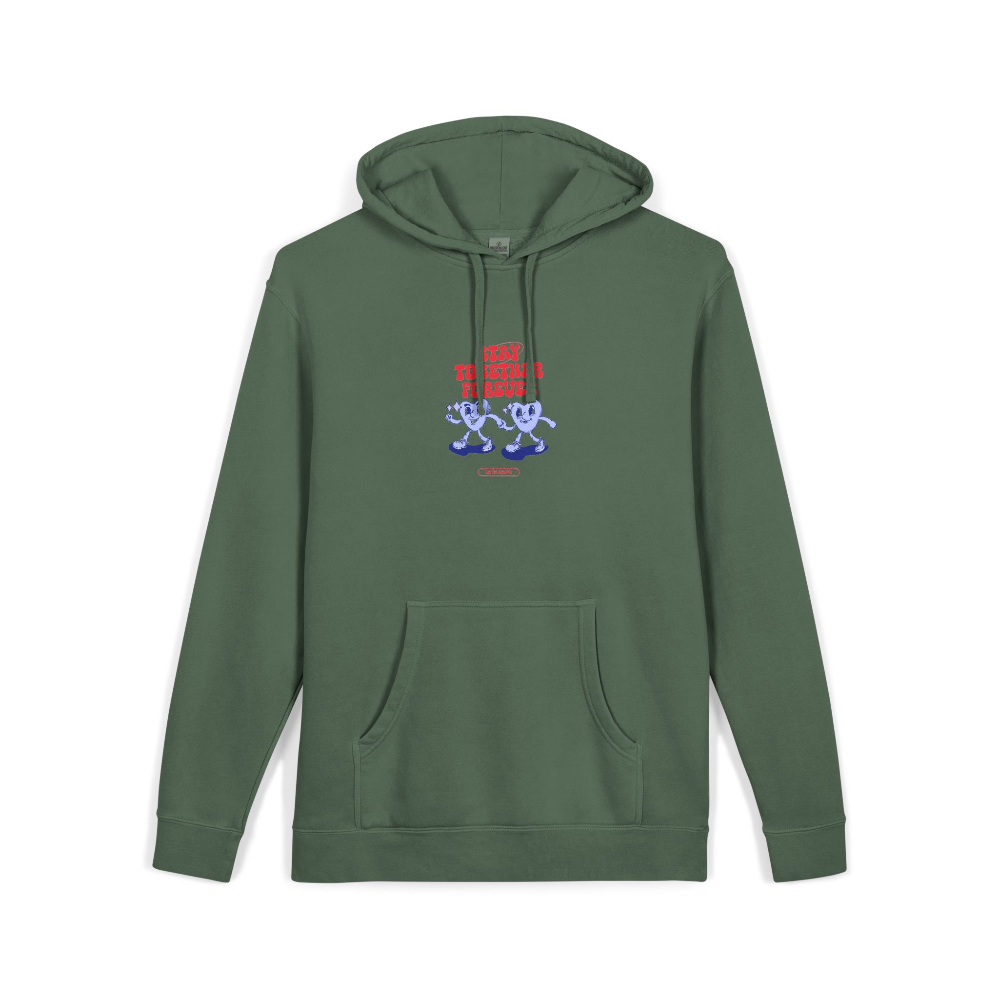 Stay Together Forever Unisex Pigment Dyed Hoodie Embroidery - Image 15