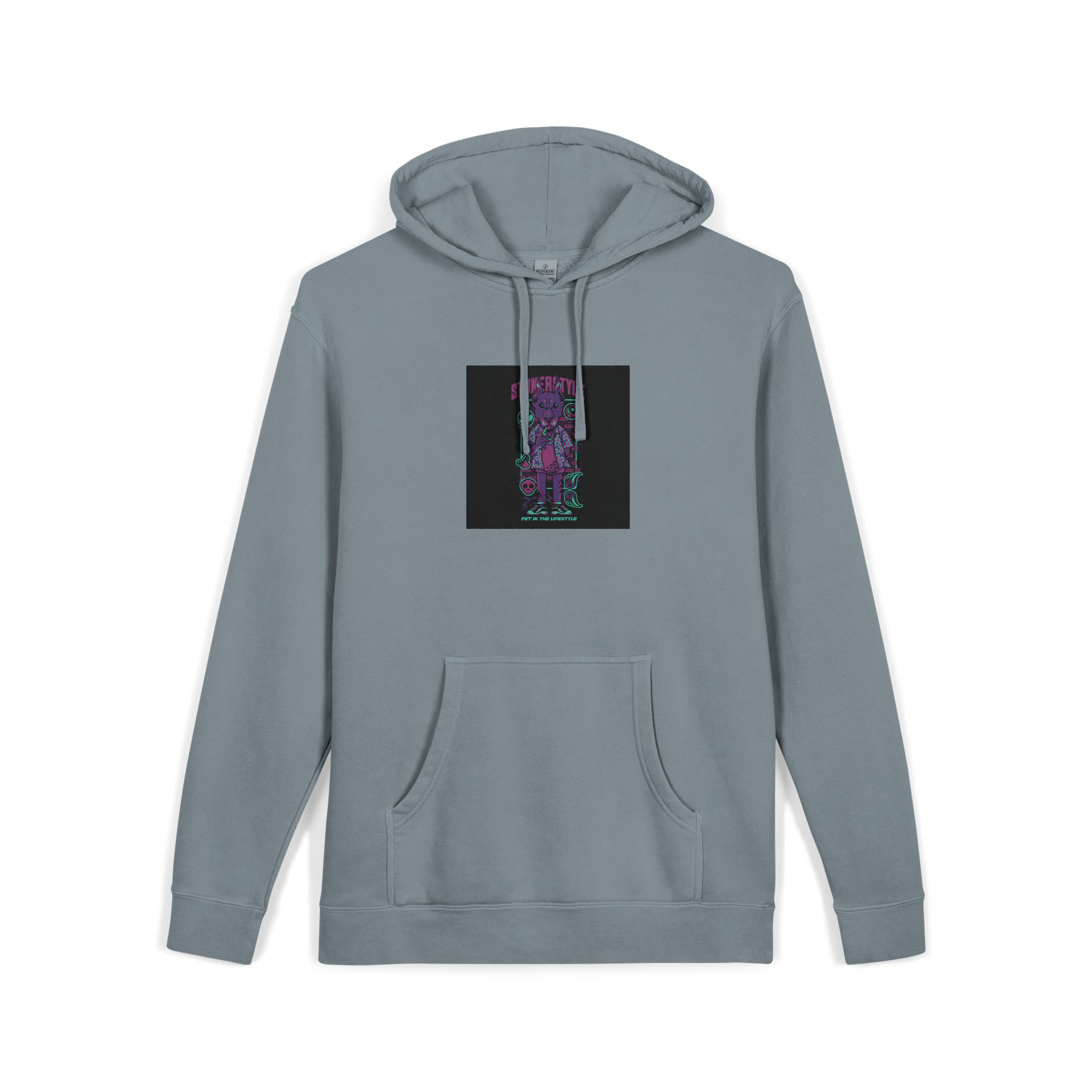 Stoner Style Dobermann Holiday Unisex Pigment Dyed Hoodie Embroidery - Image 23