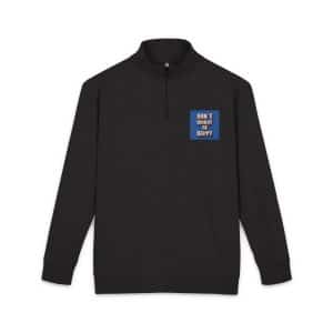 Dont Worry Be Happy 1 Unisex Fleece Pullover Embroidery