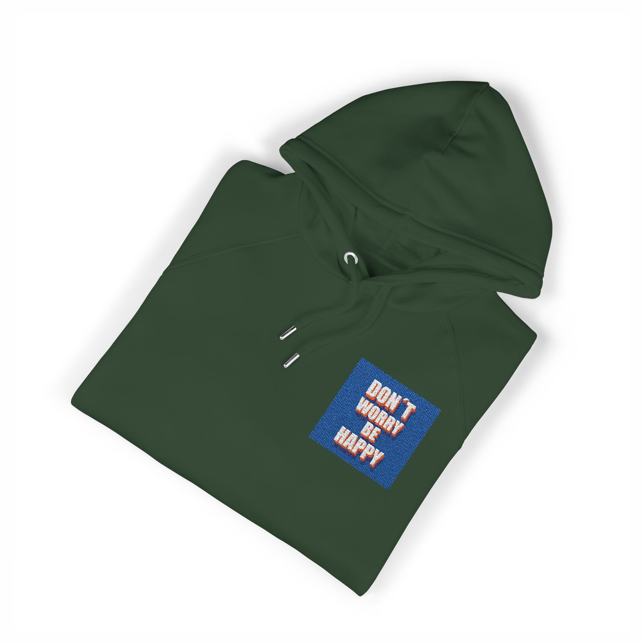 Dont Worry Be Happy 1 Unisex Eco Raglan Hoodie Embroidery - Image 15