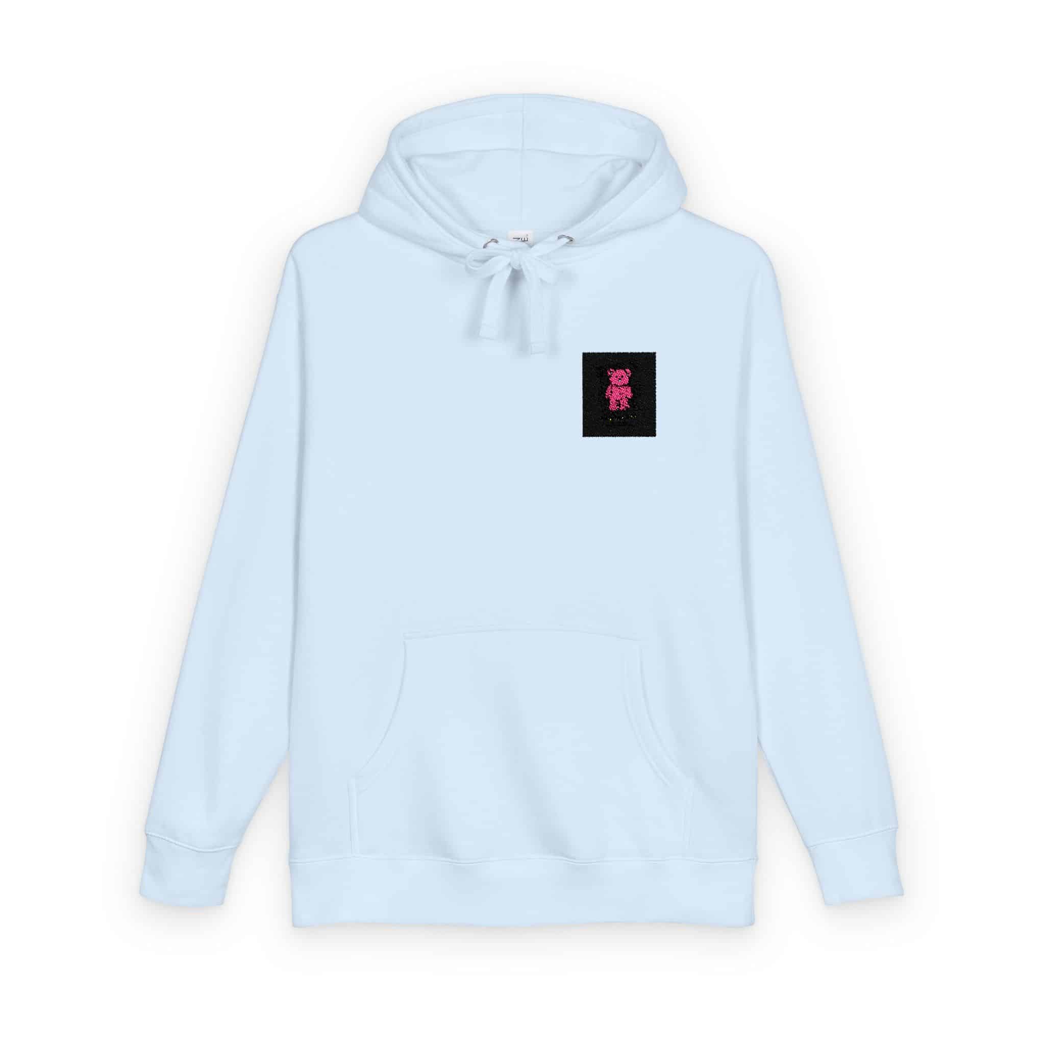 Keep It Cool Slogan With Bear Doll Inverted Color Black Background Vector Illustration Unisex Fleece Hoodie - Image 10