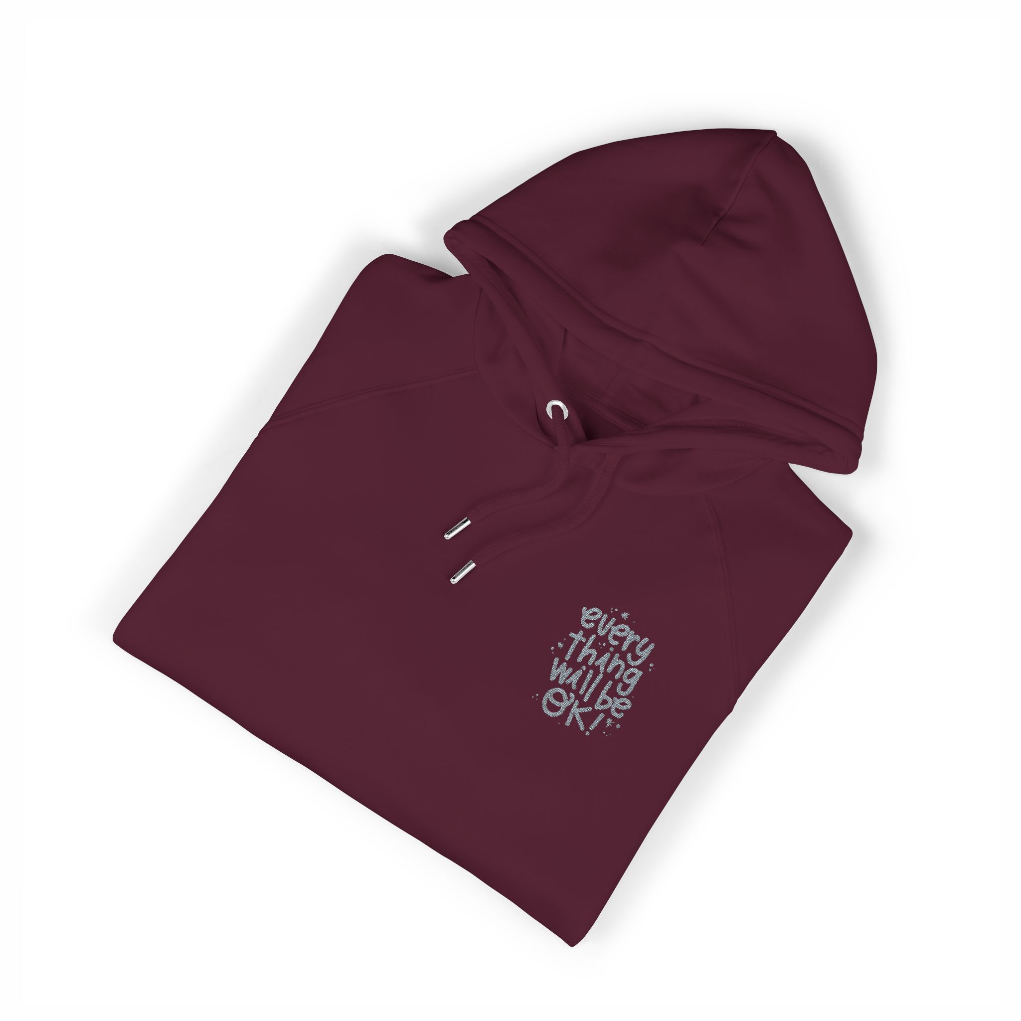 Everything Will Be Ok Unisex Eco Raglan Hoodie Embroidery - Image 23