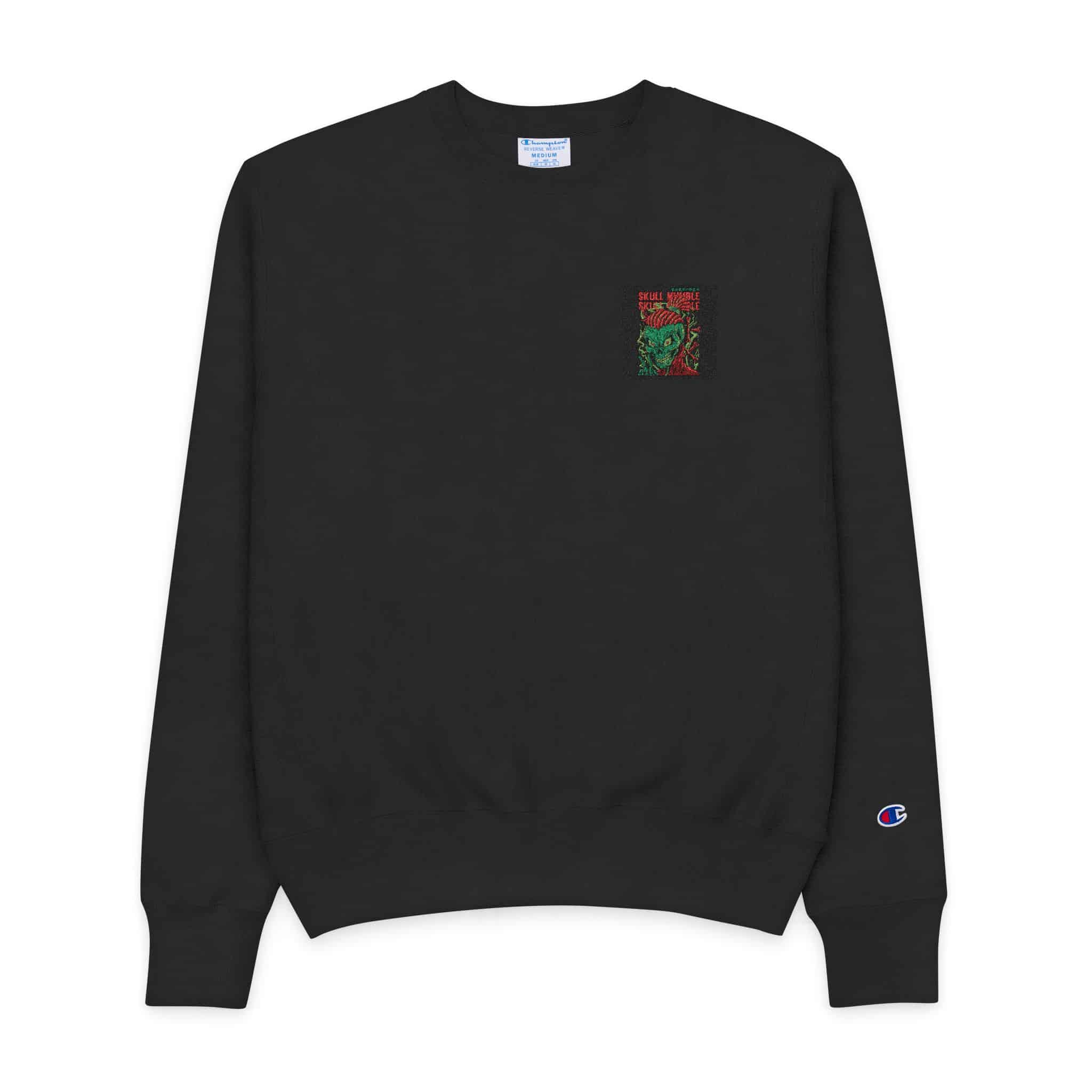Skull Mumble Cartoon Funny Mens Champion Crewneck Sweatshirt
