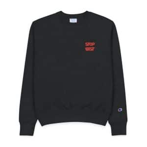 Best Typography Tee Shirt (1) Mens Champion Crewneck Sweatshirt