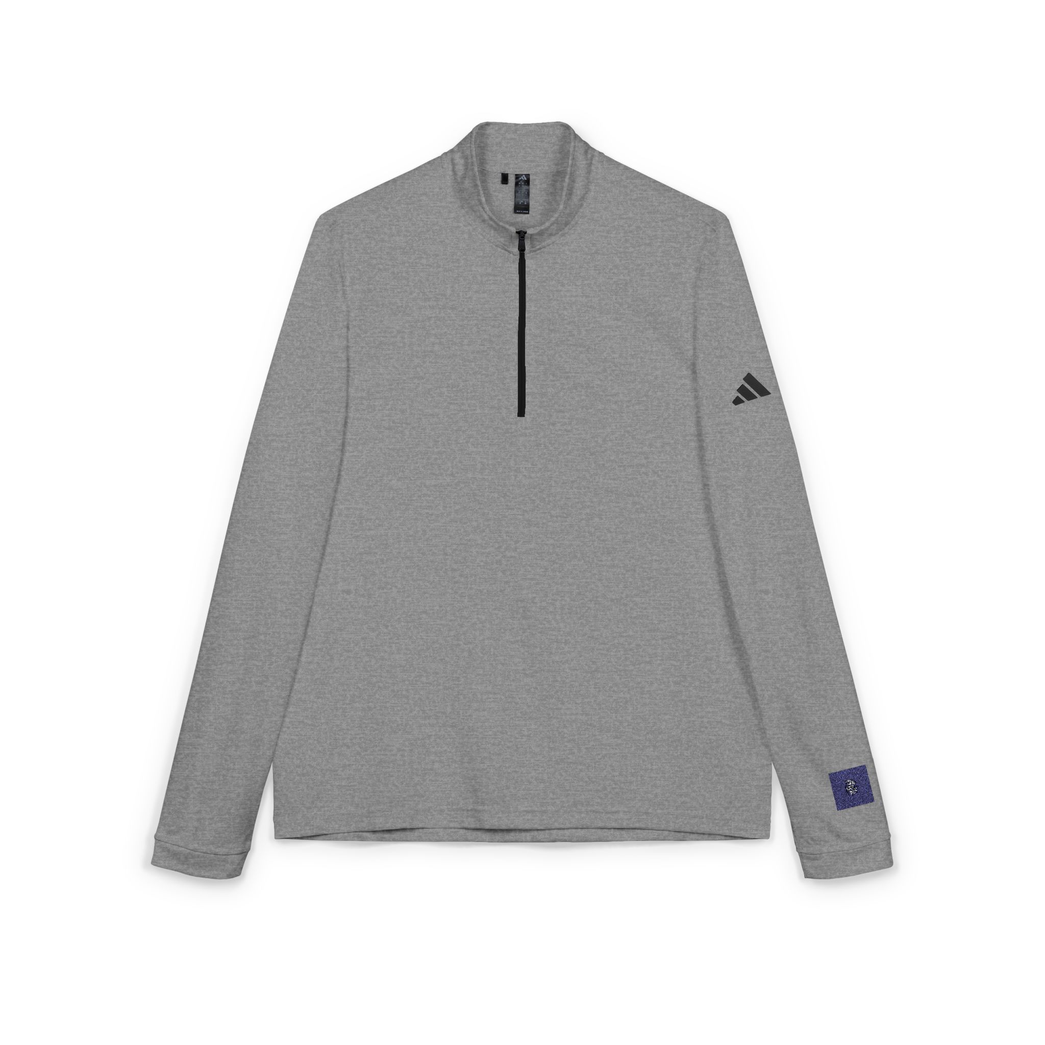 Zeus Logo Design Vector Illustration Adidas Quarter Zip Pullover Embroidery - Image 7