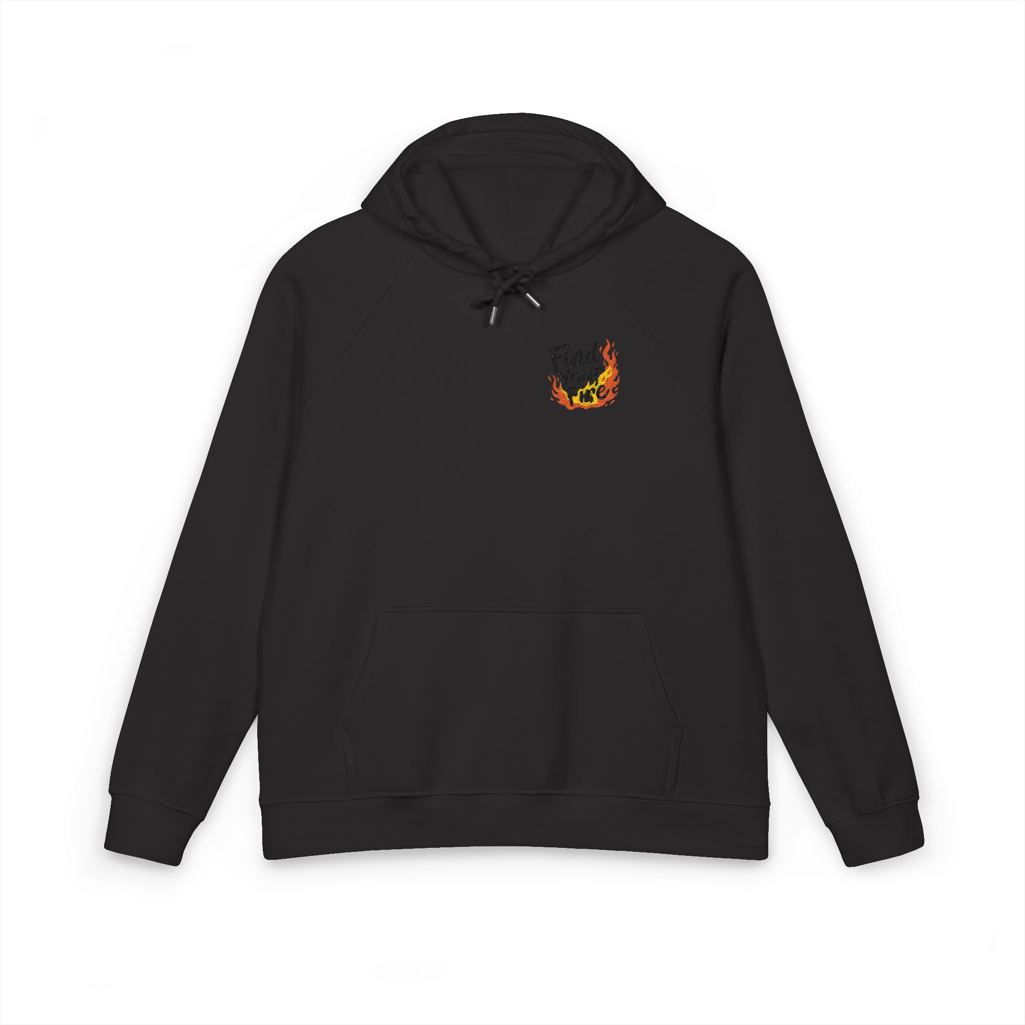Find Your Fire Unisex Eco Raglan Hoodie Embroidery - Image 17