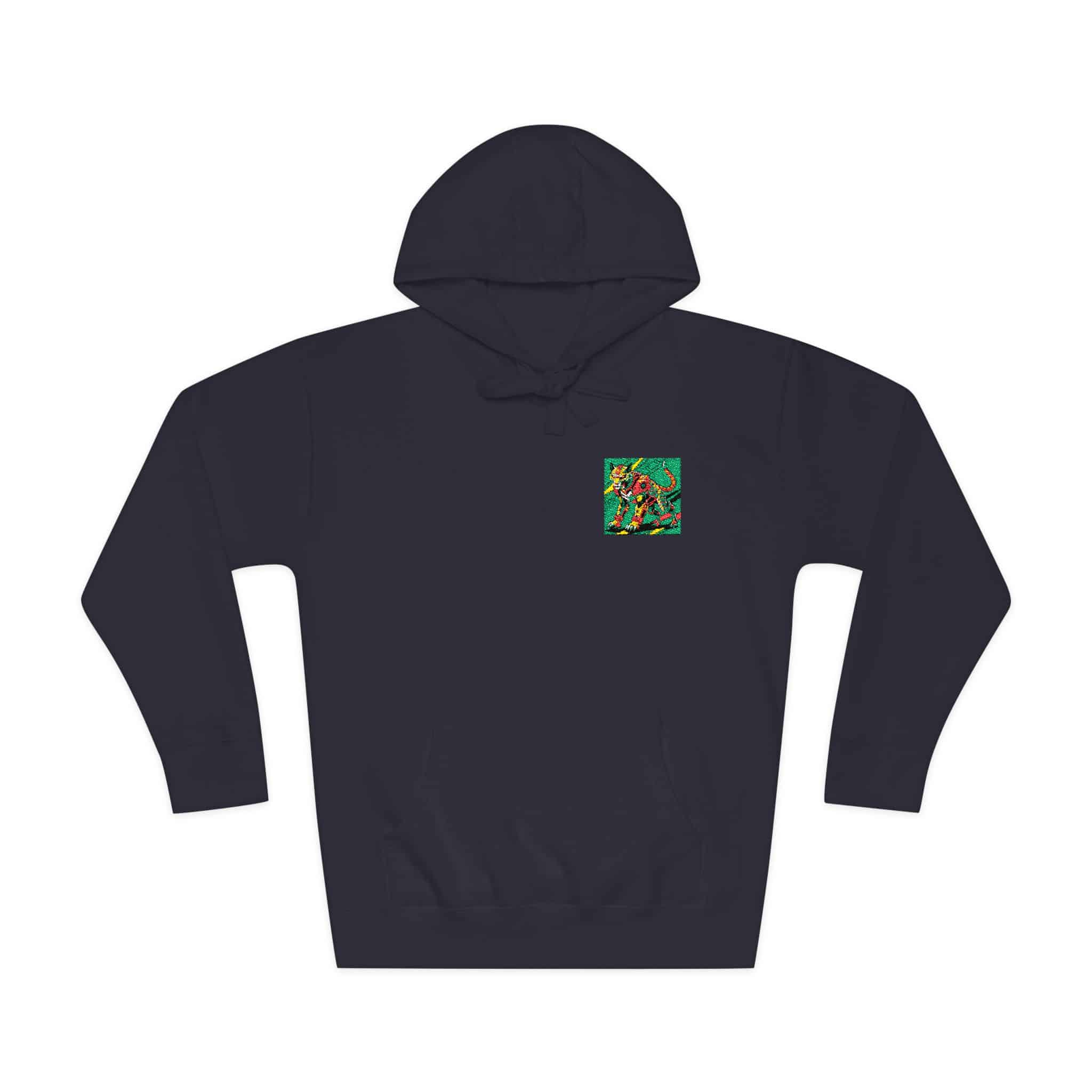 Drawing Cat With Red Tail Unisex Fleece Hoodie - Image 21