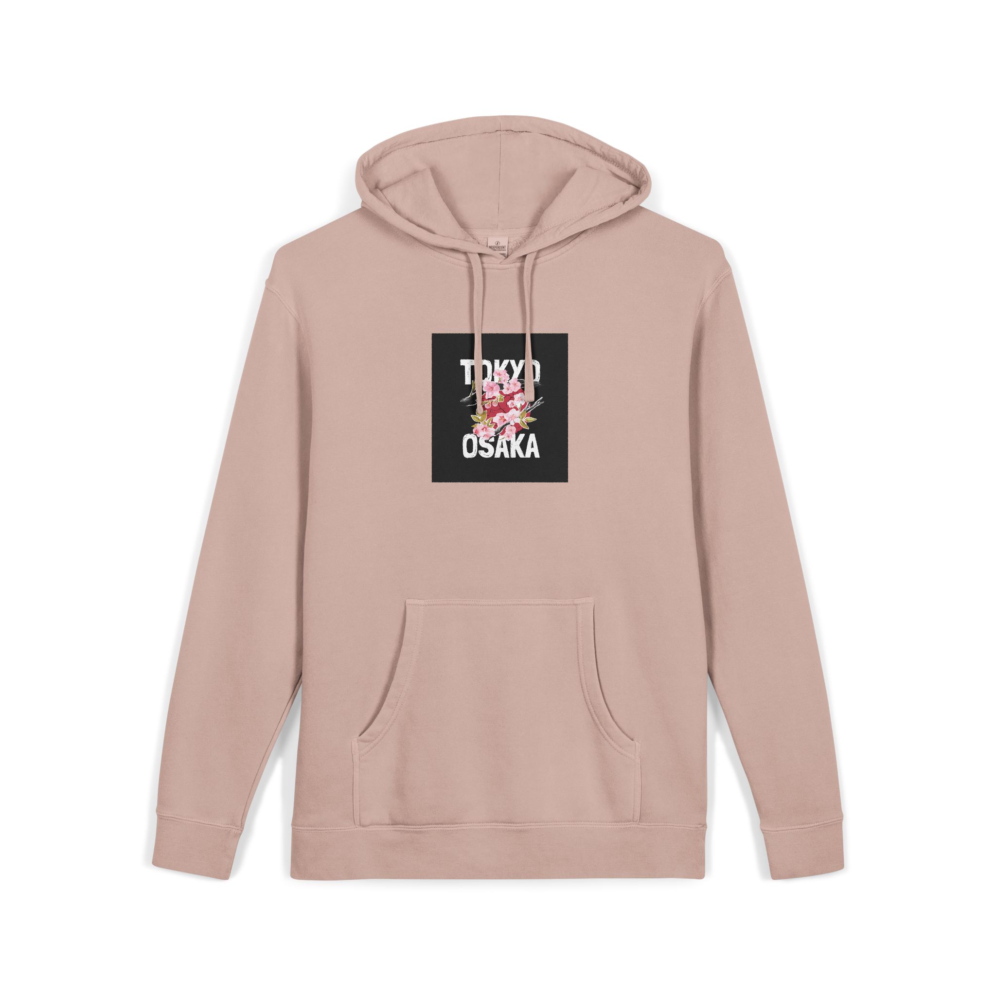 Tokyo Osaka Unisex Pigment Dyed Hoodie Embroidery - Image 3