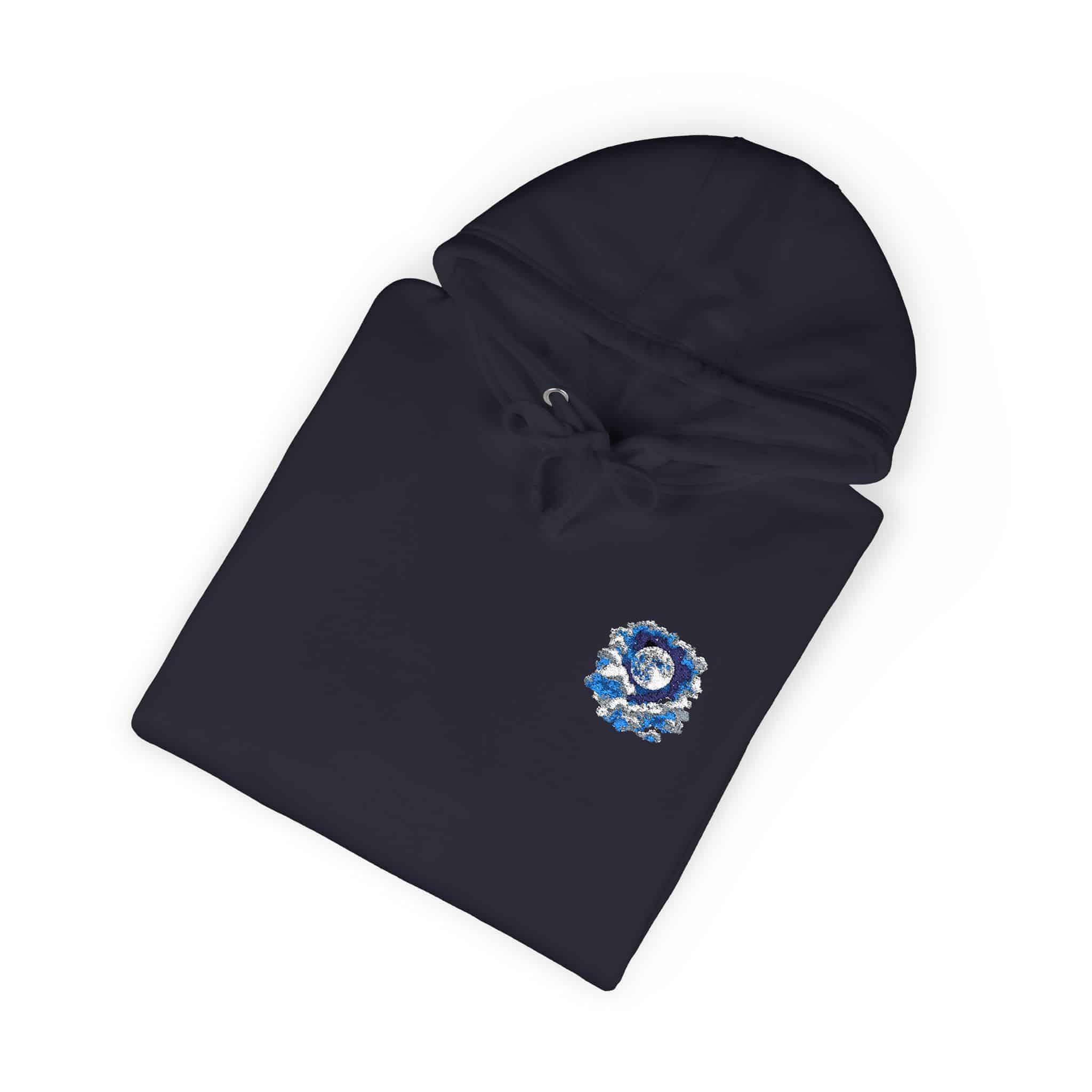 Watercolor Full Moon Clouds Elements Set Unisex Fleece Hoodie - Image 24