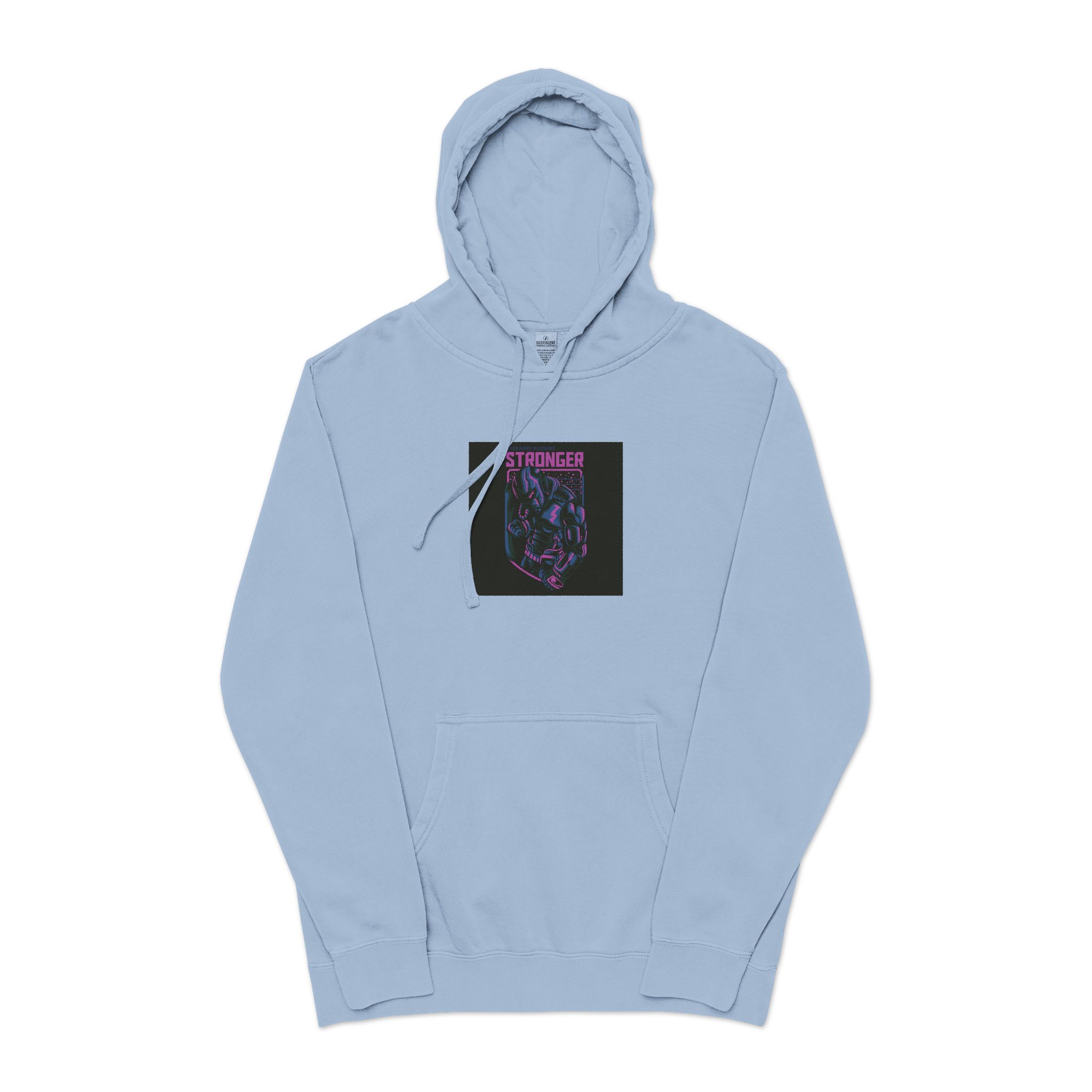 Stronger Unisex Pigment Dyed Hoodie Embroidery - Image 17
